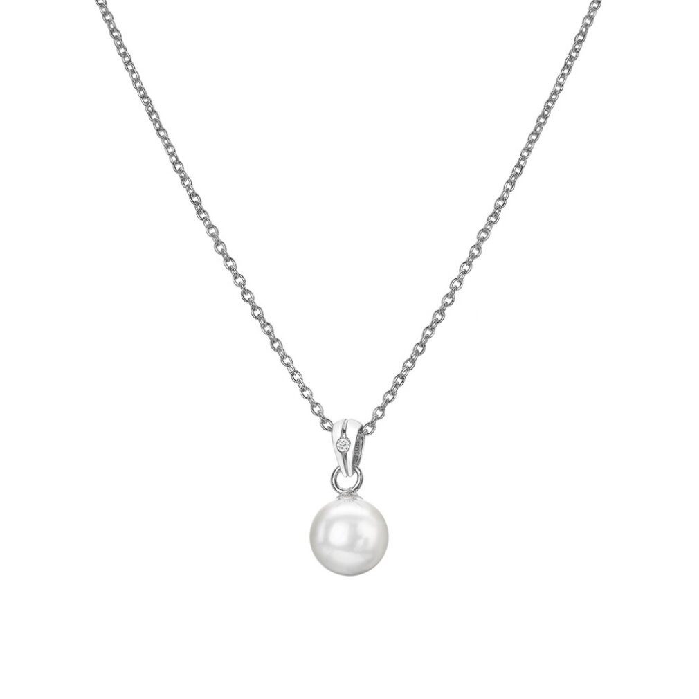 Diamond Kette mit Einhänger Charming Silver and Pearl Necklace Amulets DP895 (Chain, Pendant)