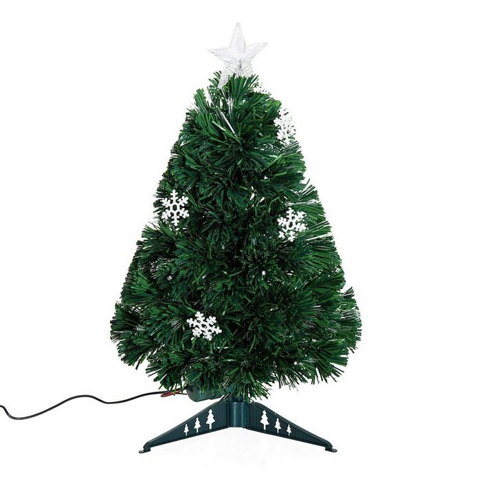 HOMCOM Künstlicher Weihnachtsbaum Christbaum inklusive Kunststoffständer 25 x 60 cm (BxH) grün