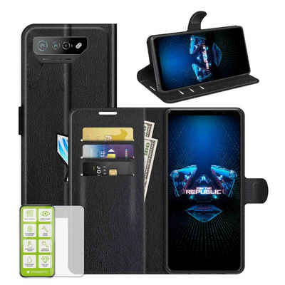 Wigento Handyhülle Für Asus ROG Phone 7 / 7 Ultimate Handy Tasche Wallet Hülle Case Etuis