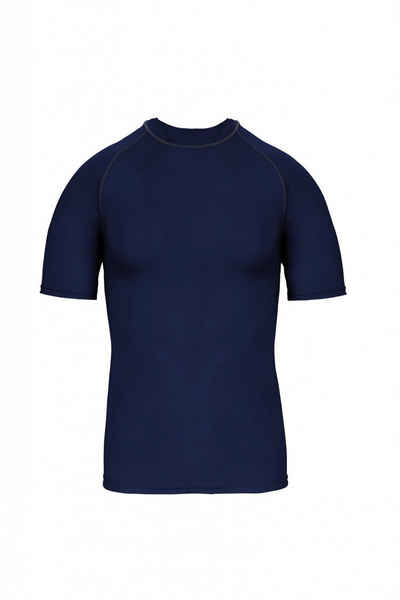 coole-fun-t-shirts Strandshirt Bade T-Shirt zum Schwimmen Kinder Surfshirt Jumngen und Mädchen UV 40+ blau, dunkelblau und neongelb Gr. 6 7 8 9 10 11 12 13 14 Jahre