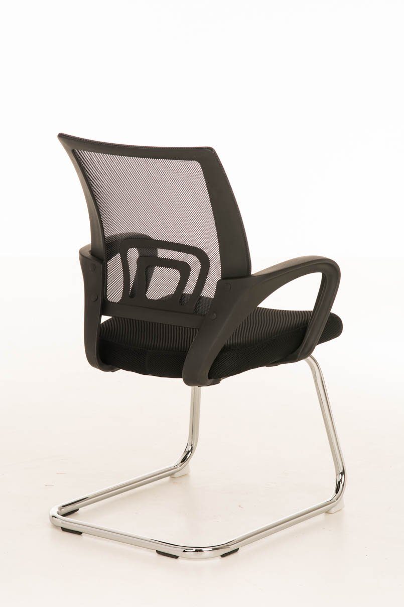 - Sitzfläche: TPFLiving gepolsterter Europa mit - - Stoff Konferenzstuhl Gestell: Metall Sitzfläche chrom Besucherstuhl Wohnzimmerstuhl), (Küchenstuhl - hochwertig grau Esszimmerstuhl