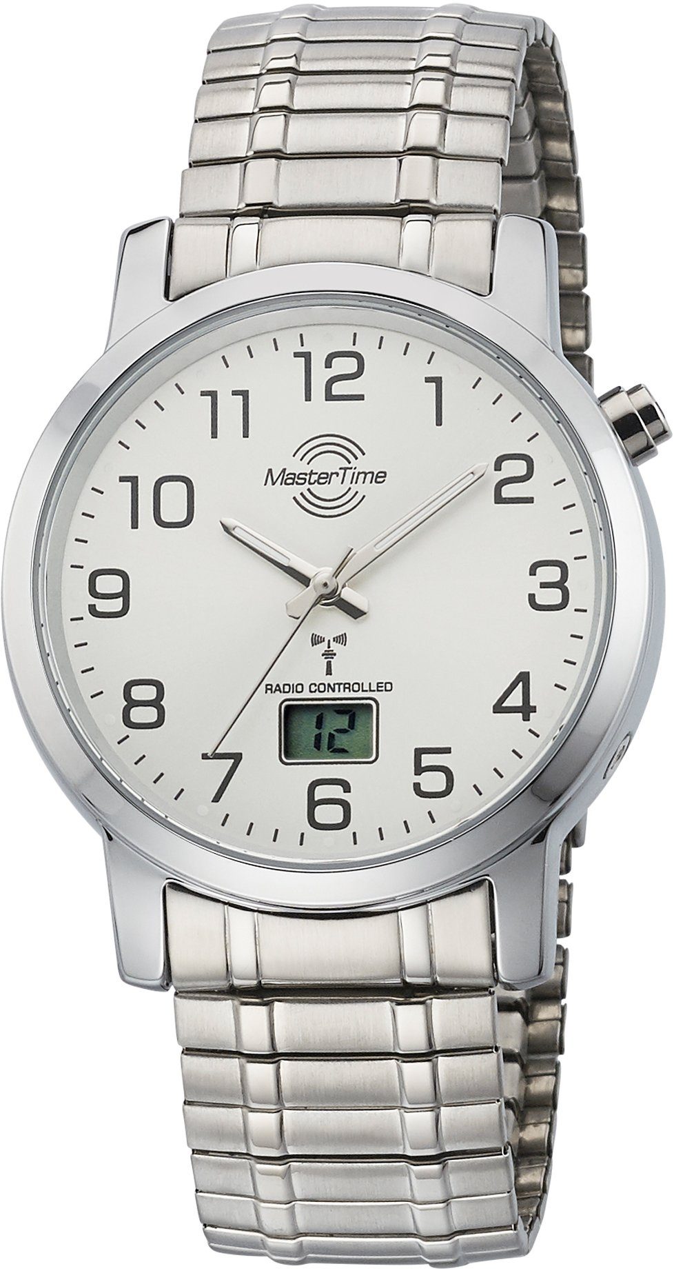 MASTER TIME Funkuhr MTGA-10306-12M, Armbanduhr, Quarzuhr, Herrenuhr, Datum, Langzeitbatterie