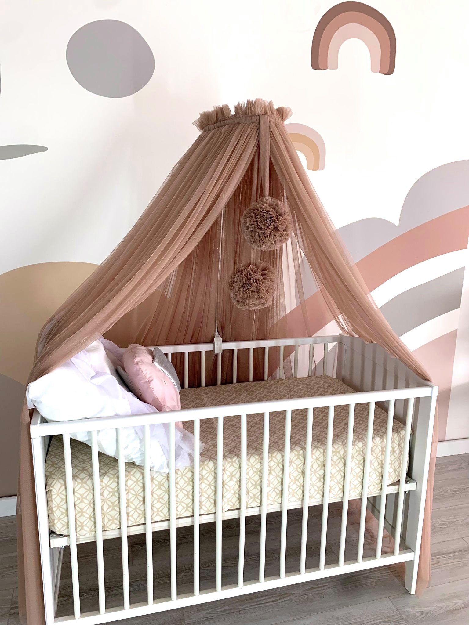 Baby Fancyroom Betthimmel Betthimmel aus 12 Meter Tüll aus 1. Klasse für Kinderbett Gitterbett, Himmel für Babybett Kinderbett