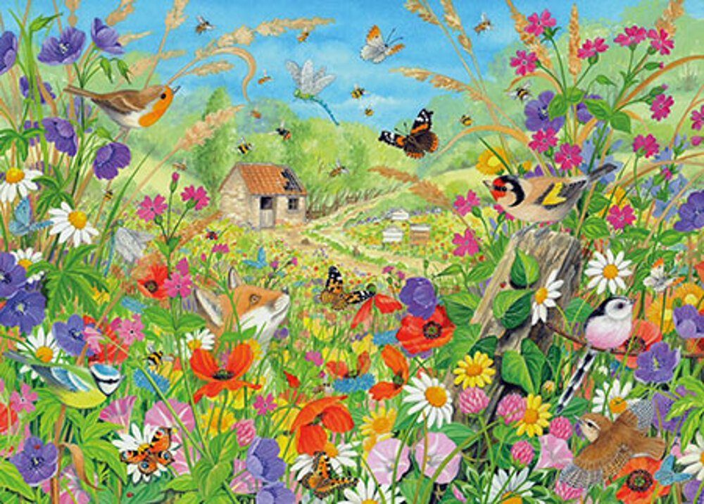 Otter House Puzzle Wildes Treiben auf der Wiese, Puzzleteile