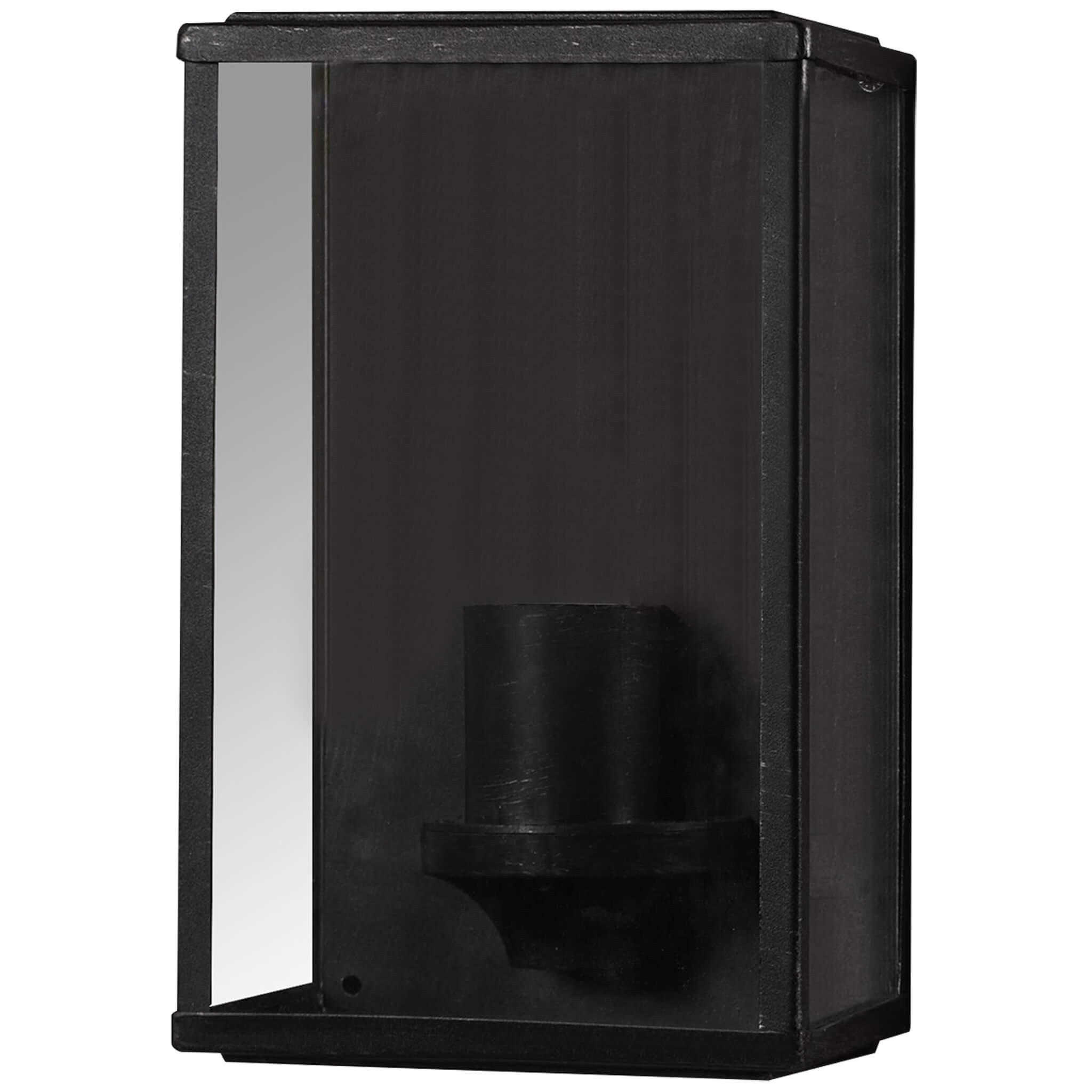 SEGULA Außen-Wandleuchte Outdoor CLASSIC schwarz, ohne Leuchtmittel, Modernes Design, Edelstahl/Glas klar, schwarz, ohne Leuchtmittl