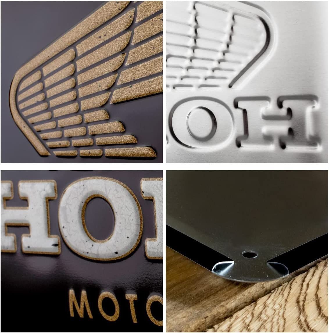 Nostalgic-Art Metallschild Blechschild 20 x 30cm - Honda MC - Motorcycles Gold – Bild 3 von 5