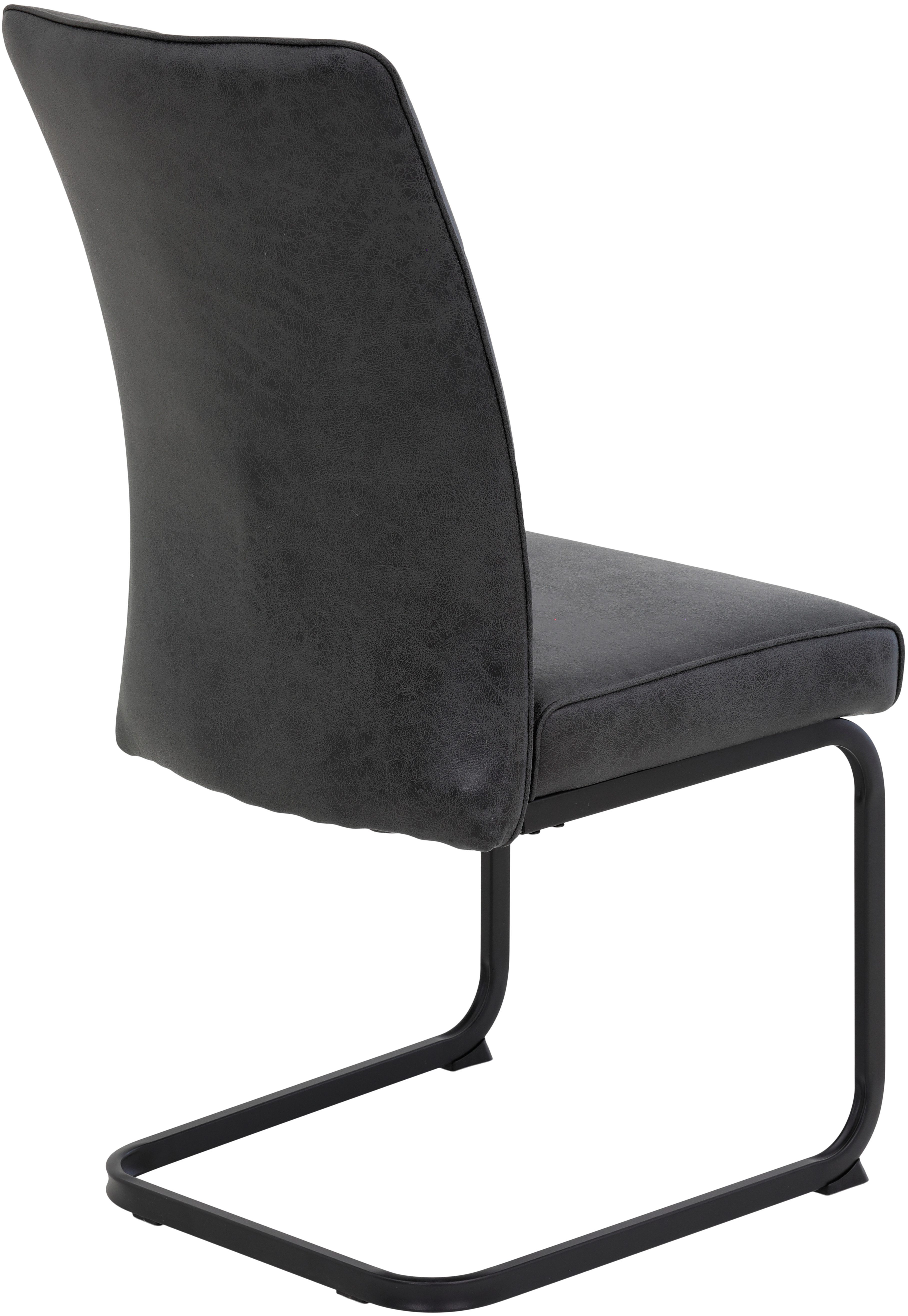 HELA Freischwinger Freischwinger TOLEDO mit Komfortsitz, gepolstert, Bezug Microfaser (Set, 2 St), Esszimmerstuhl, pflegeleicht, Vierkantrohrgestell pulverbeschichtet