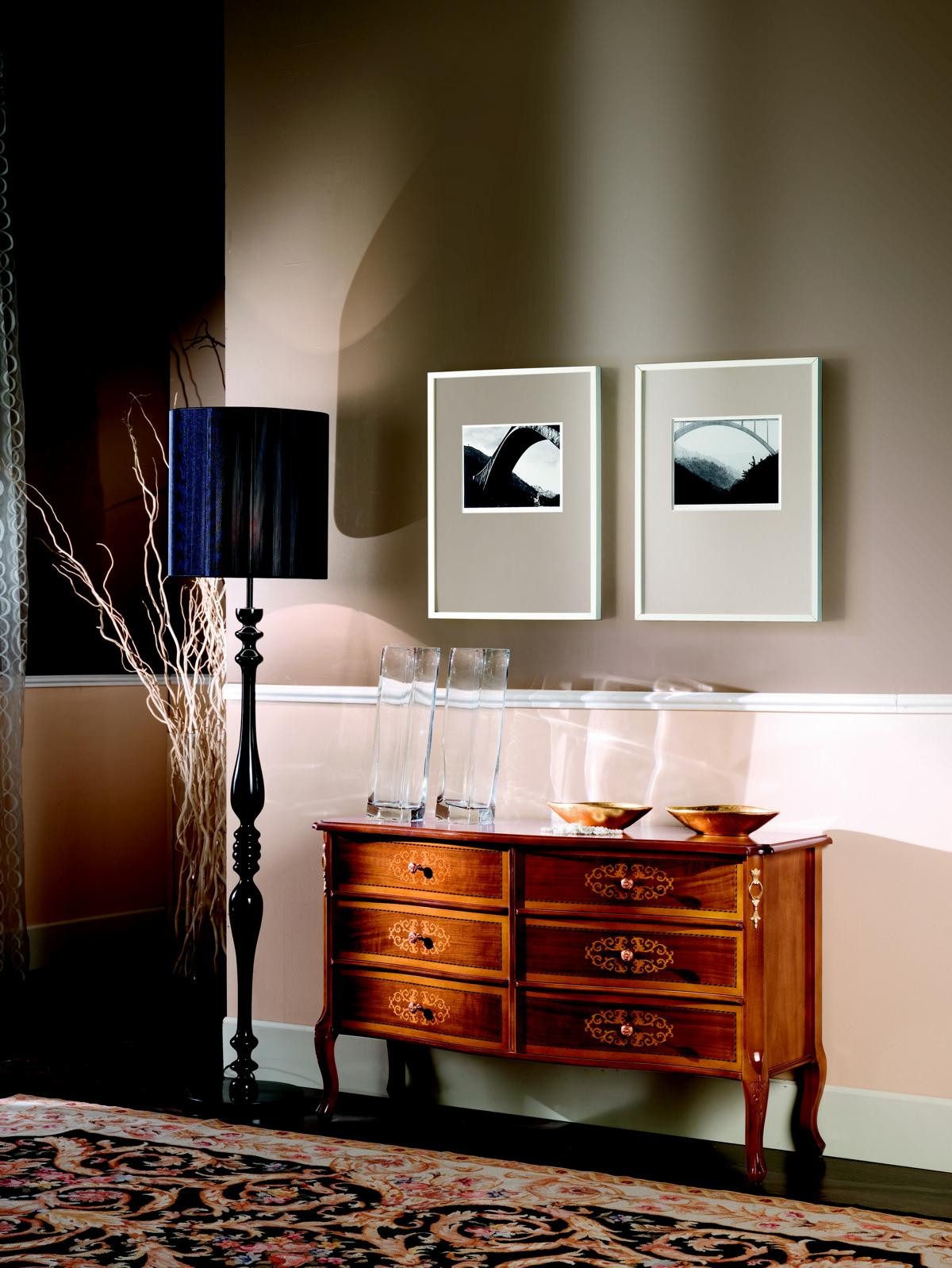 JVmoebel Kommode Italienische Barockkommode aus Holz mit eleganter Oberfläche, Made in Europa