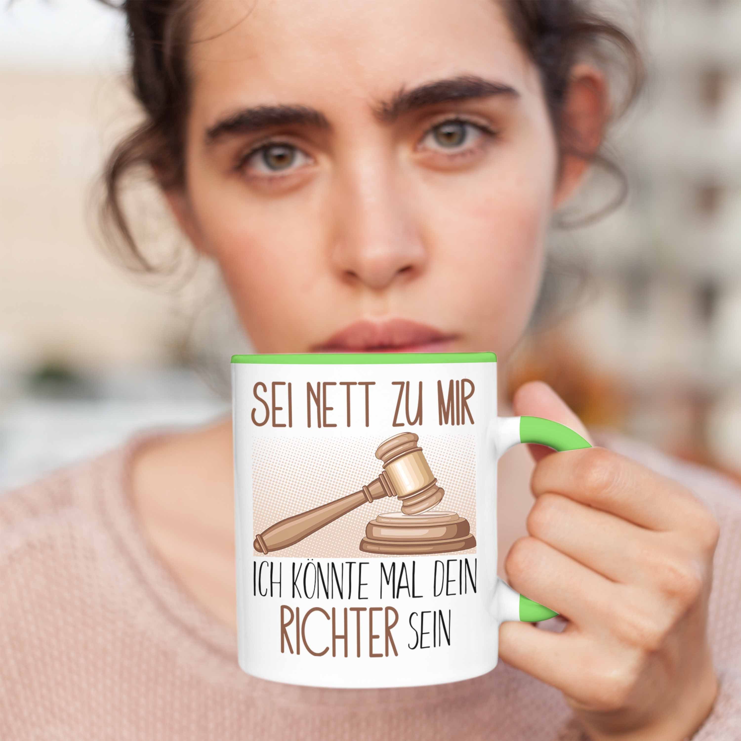 Tasse Richter Geschenk Tasse Angehender Studium Geschenkidee Jurist Jura Grün Trendation Spr