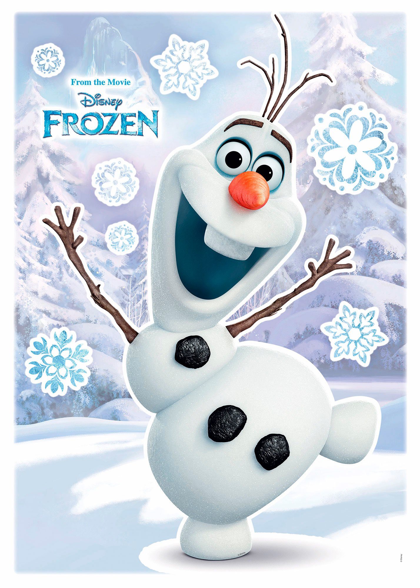 Komar Wandtattoo Olaf - Größe 50 x 70 cm (9 St), selbstklebend, Wandsticker, Kinderzimmer