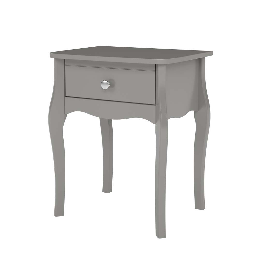 ebuy24 Nachttisch Baroque Nachttisch 2 Stk. mit 1 Schublade grau.