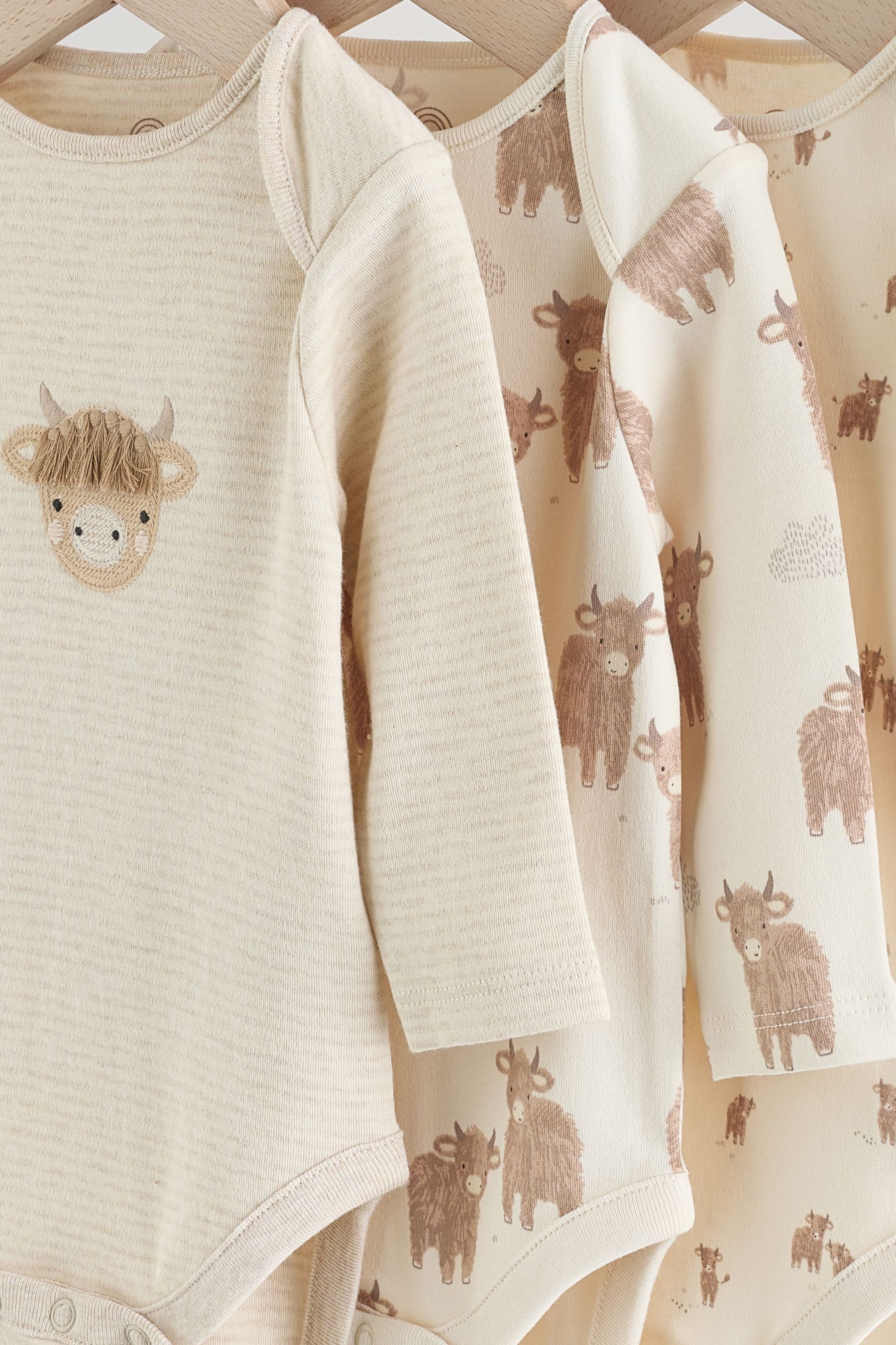 Next Langarmbody Baby-Body mit langem Arm im 3er-Pack (3-tlg)