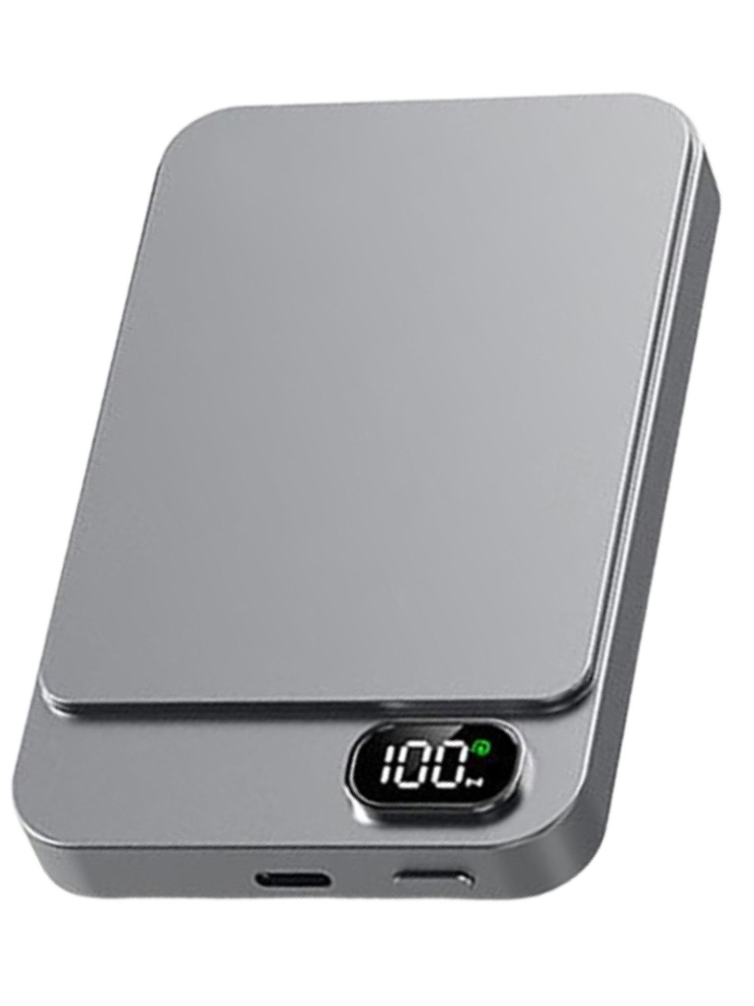 S&T Design Magnetisch Powerbank Magsafe kompatibel Kabellos Display Powerbank 20W PD 10000 mAh (5 V), Externer Akku Wireless LED Statusanzeige Schnellladefunktion