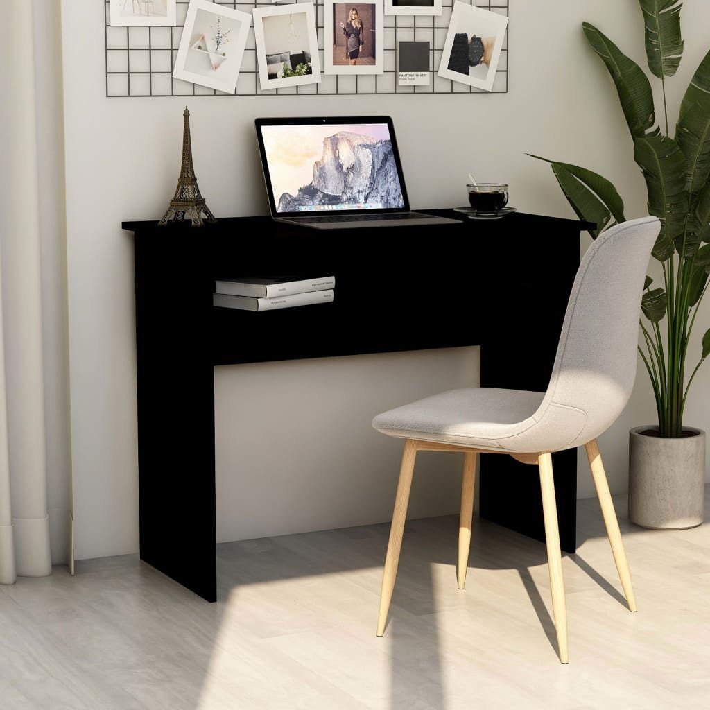 furnicato Schreibtisch Schwarz 90x50x74 cm Holzwerkstoff