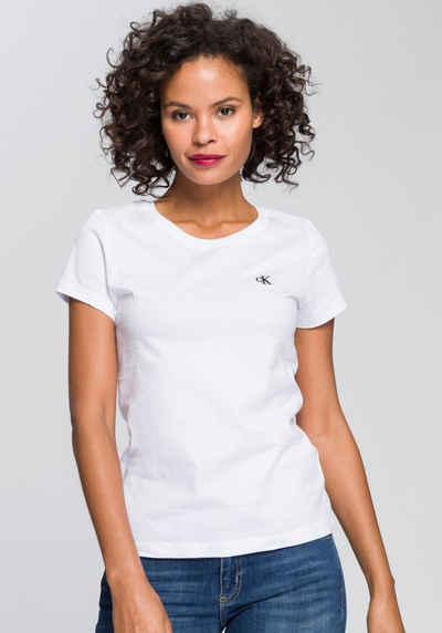 Calvin Klein Jeans T-Shirt »CK EMBROIDERY SLIM TEE« mit gesticktem CK Logo auf der Brust