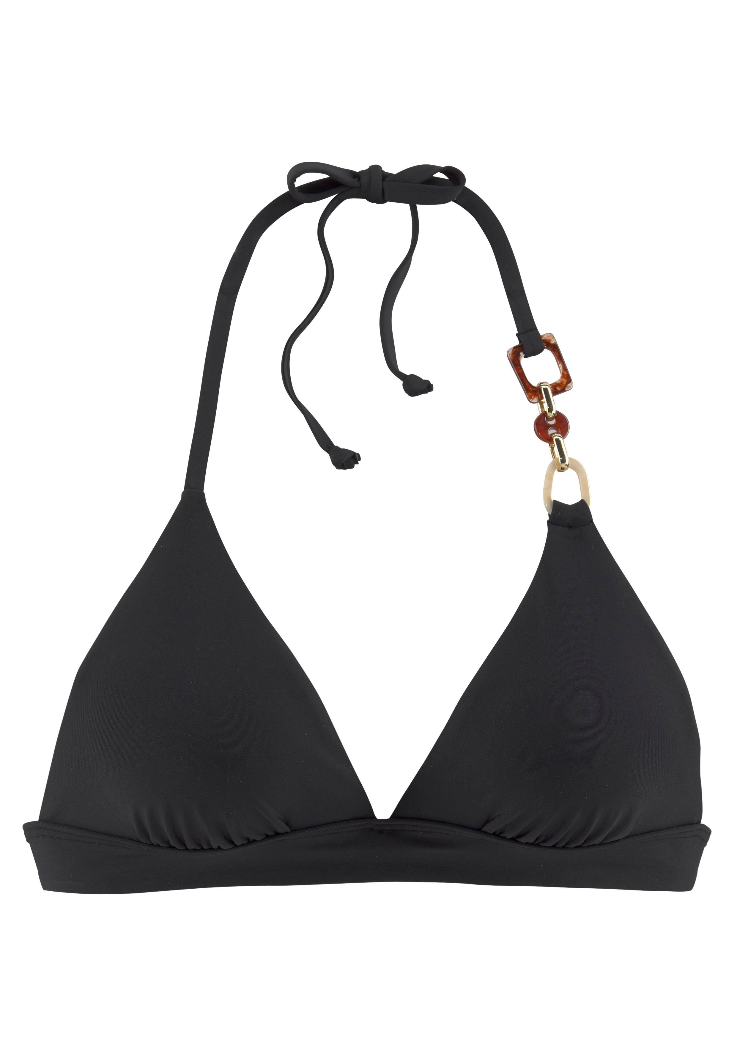 LASCANA Triangel-Bikini-Top Yves, mit edlen Zieraccessoires günstig online kaufen