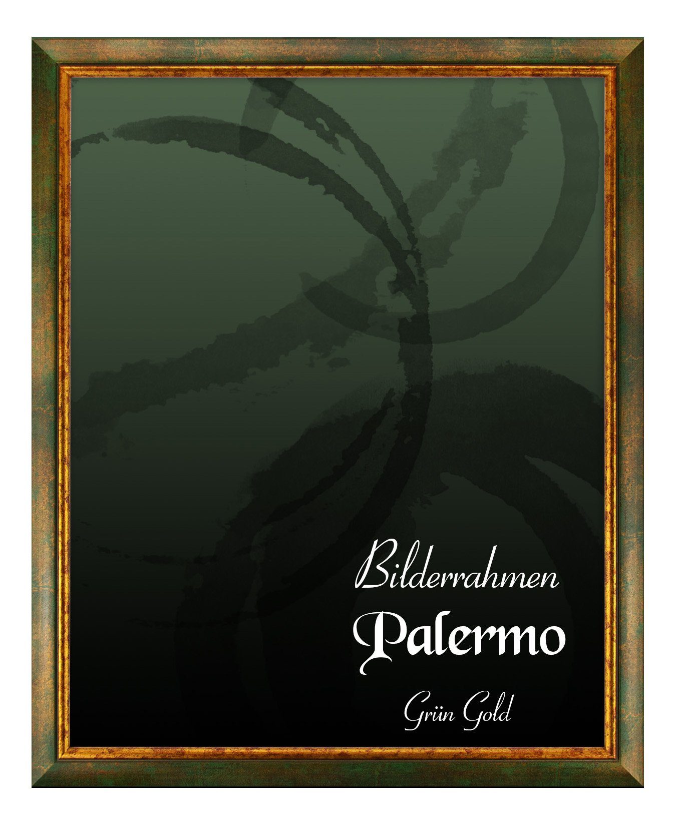 BIRAPA Einzelrahmen Bilderrahmen Palermo, (1 Stück), 40x55 cm, Grün Gold, Holz