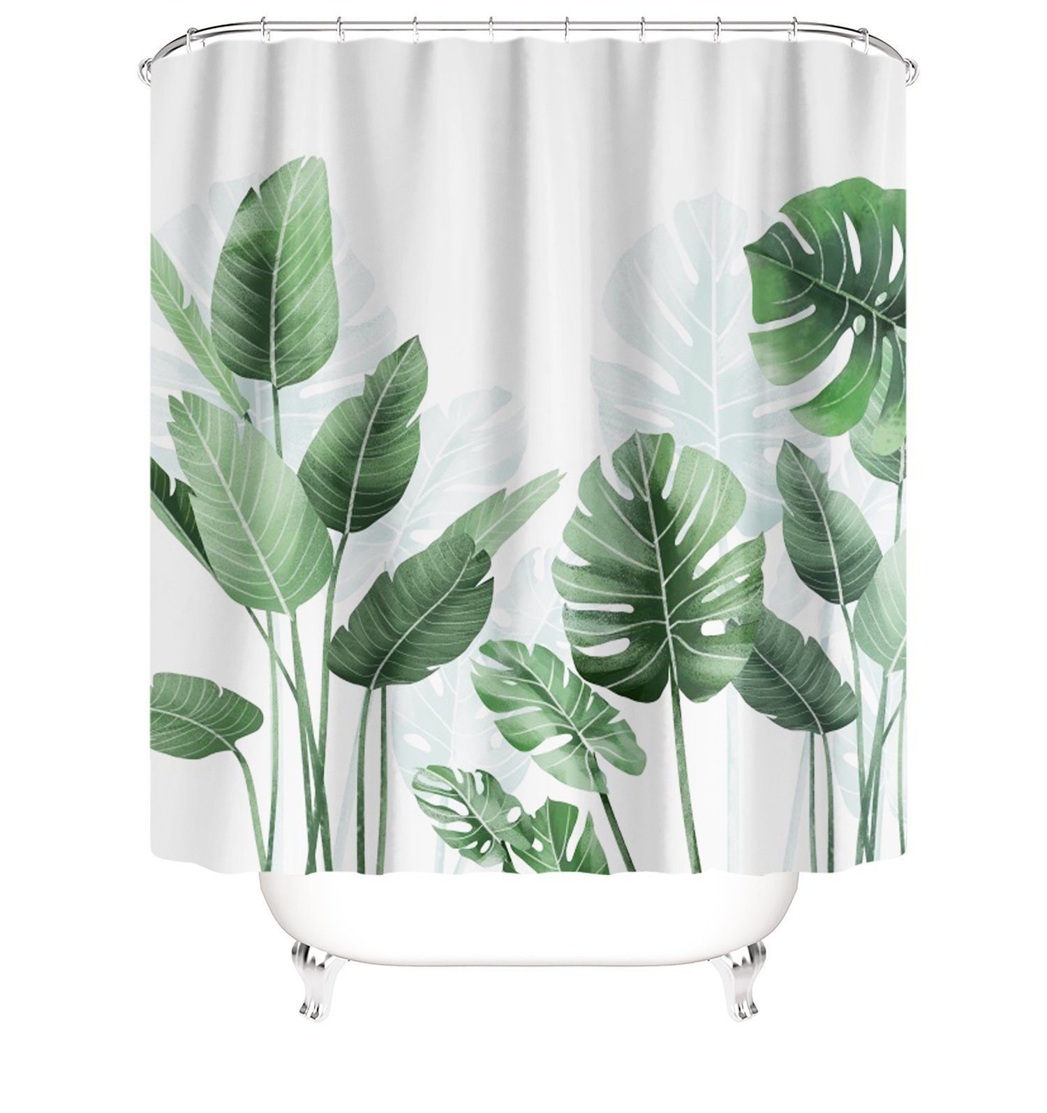 M&W DAS DESIGN Duschvorhang Bananenblätter grüne günstig online kaufen