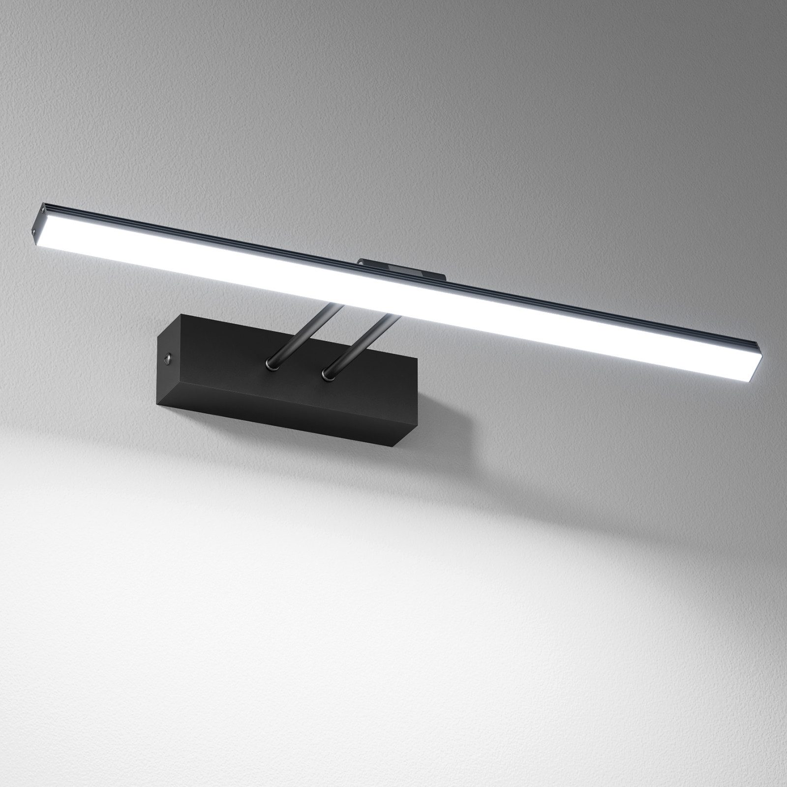 EMKE LED Spiegelleuchte Wandleuchte 40cm drehbar Badezimmer, LED fest integriert, Kaltweiß, Neutralweiß, IP44 Wasserdihct 4200K/6500K Kaltweiß Neutralweiß Licht