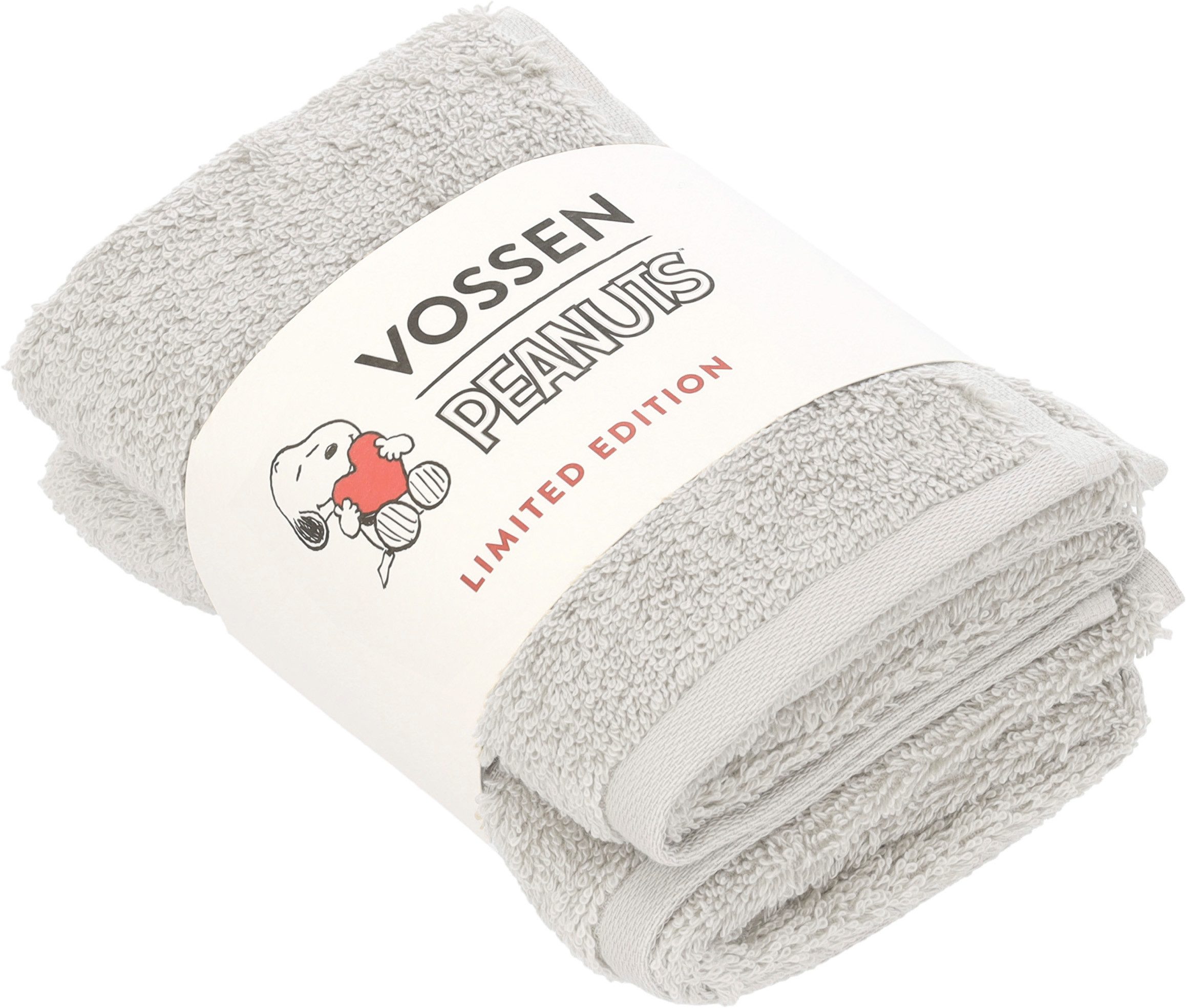Vossen Gästehandtücher SLEEPY SNOOPY, Frottier (2-St), mit Veloursbordüren und Snoopy Stick
