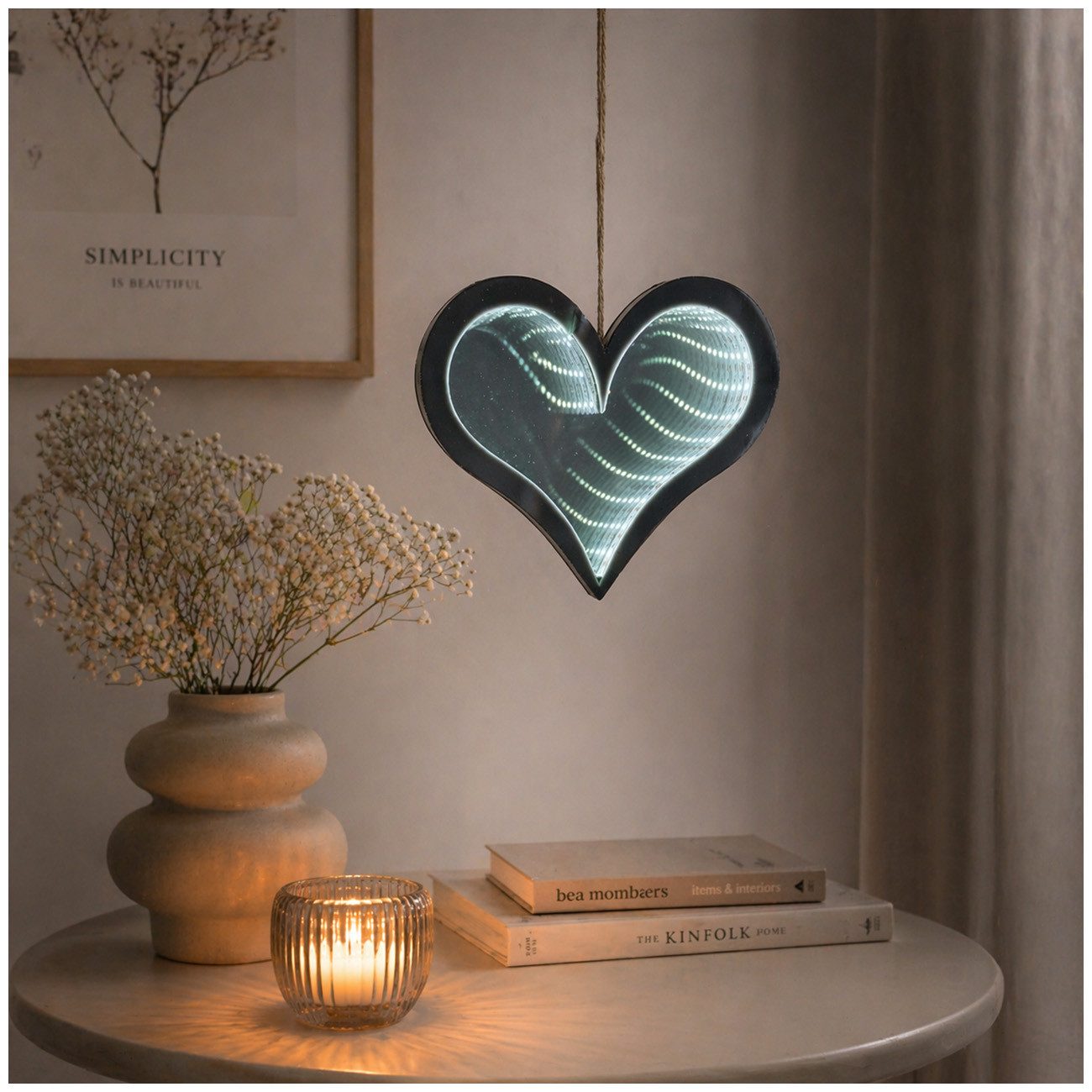 formano LED Dekolicht Deko Hänger Herz mit Beleuchtung, LED, Herzanhänger