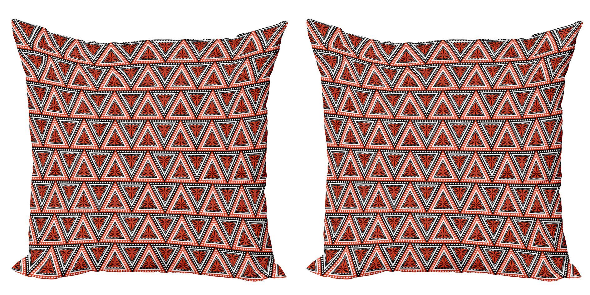 Kissenbezüge Modern Doppelseitiger und Digitaldruck, Tribal Ethnisch (2 Abakuhaus Punkte Stück), Triangles Accent