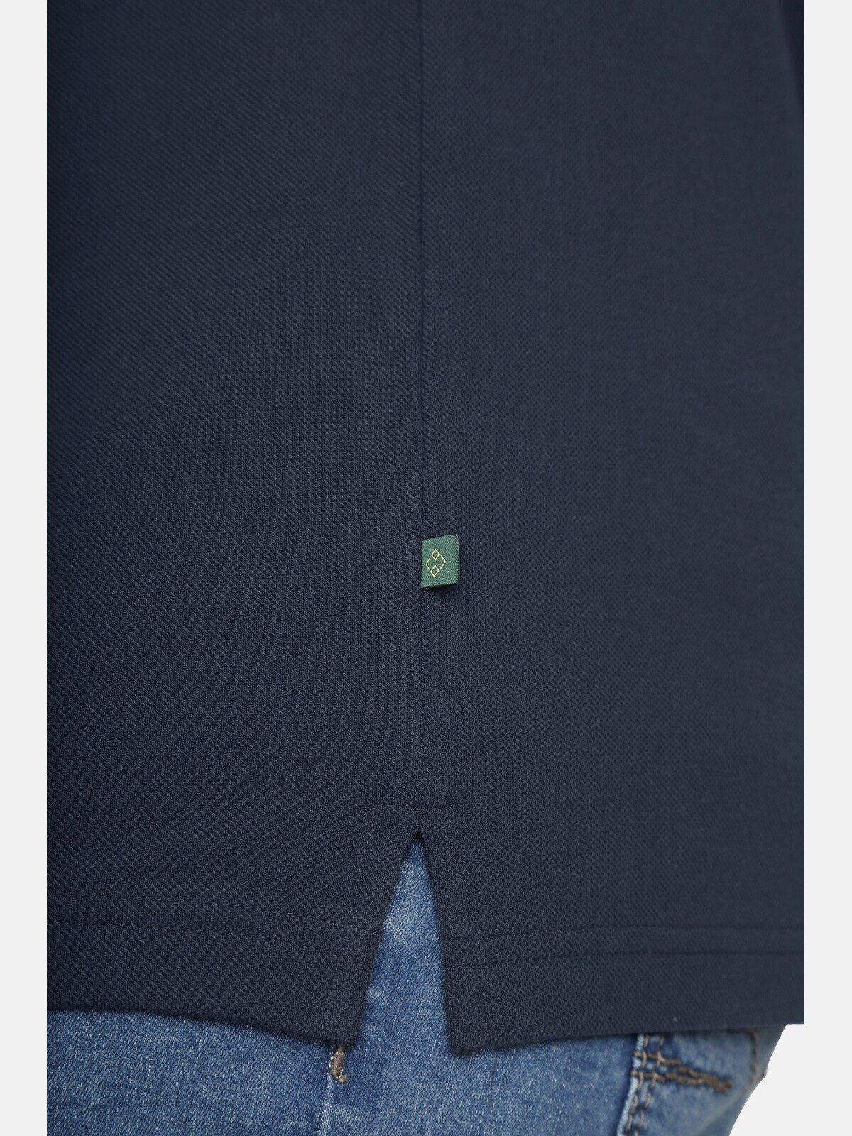 Langarm-Poloshirt dunkelblau Colby Kragen mit doppeltem Charles EARL CHAD