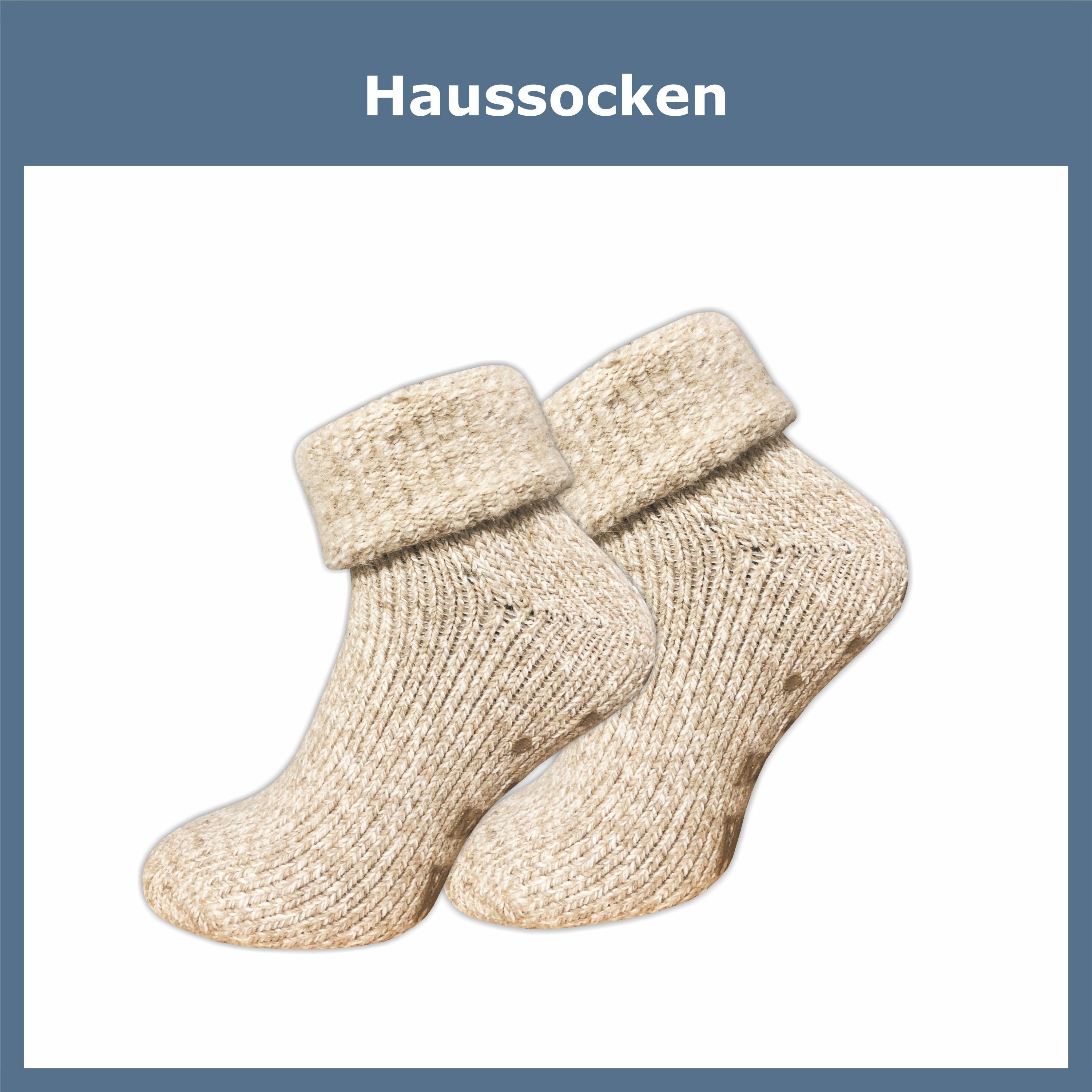 GAWILO ABS-Socken für Damen - Rutschfeste Haussocken mit Noppen - Dicke, warme Wolle (1 Paar) Warme Kuschelsocken aus Wolle helfen gegen kalte Füße - Stoppersocken