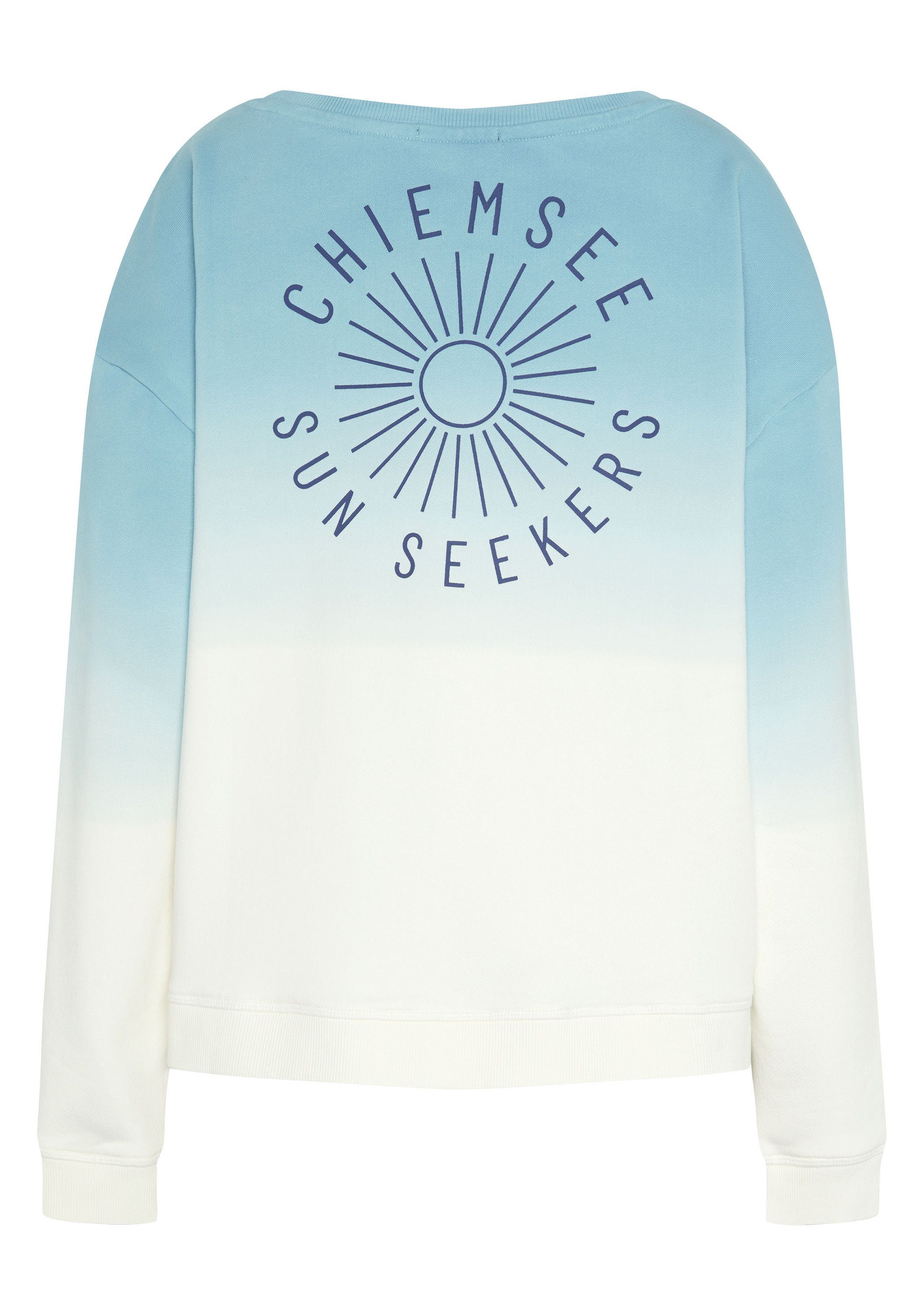 Chiemsee Sweatshirt Sweater mit Print und Medium 4510 1 Farbverlauf Blue/White