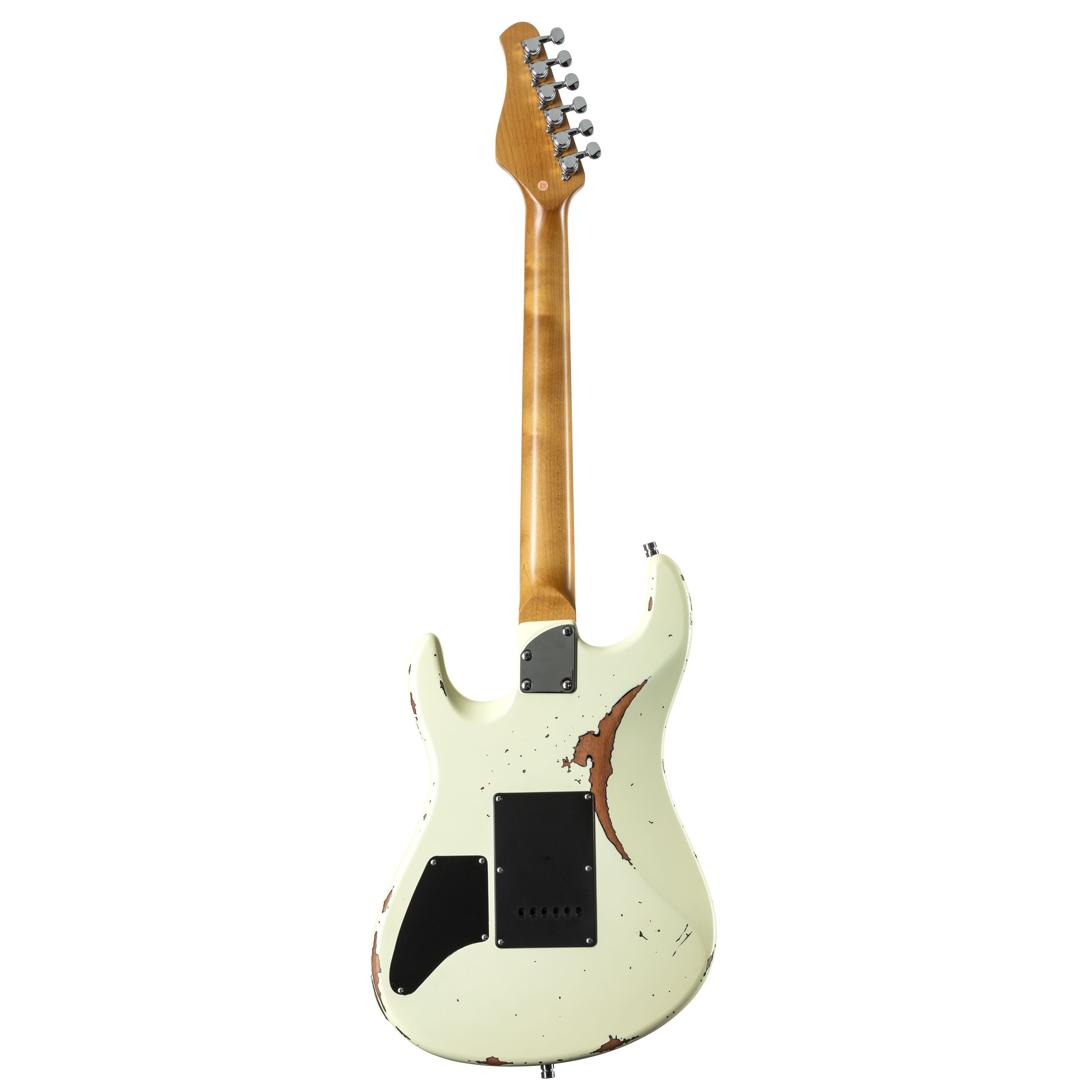 FAME E-Gitarre, E-Gitarren, ST-Modelle, Custom ST RW Worn Vanilla over Sunburst - E-Gitarre