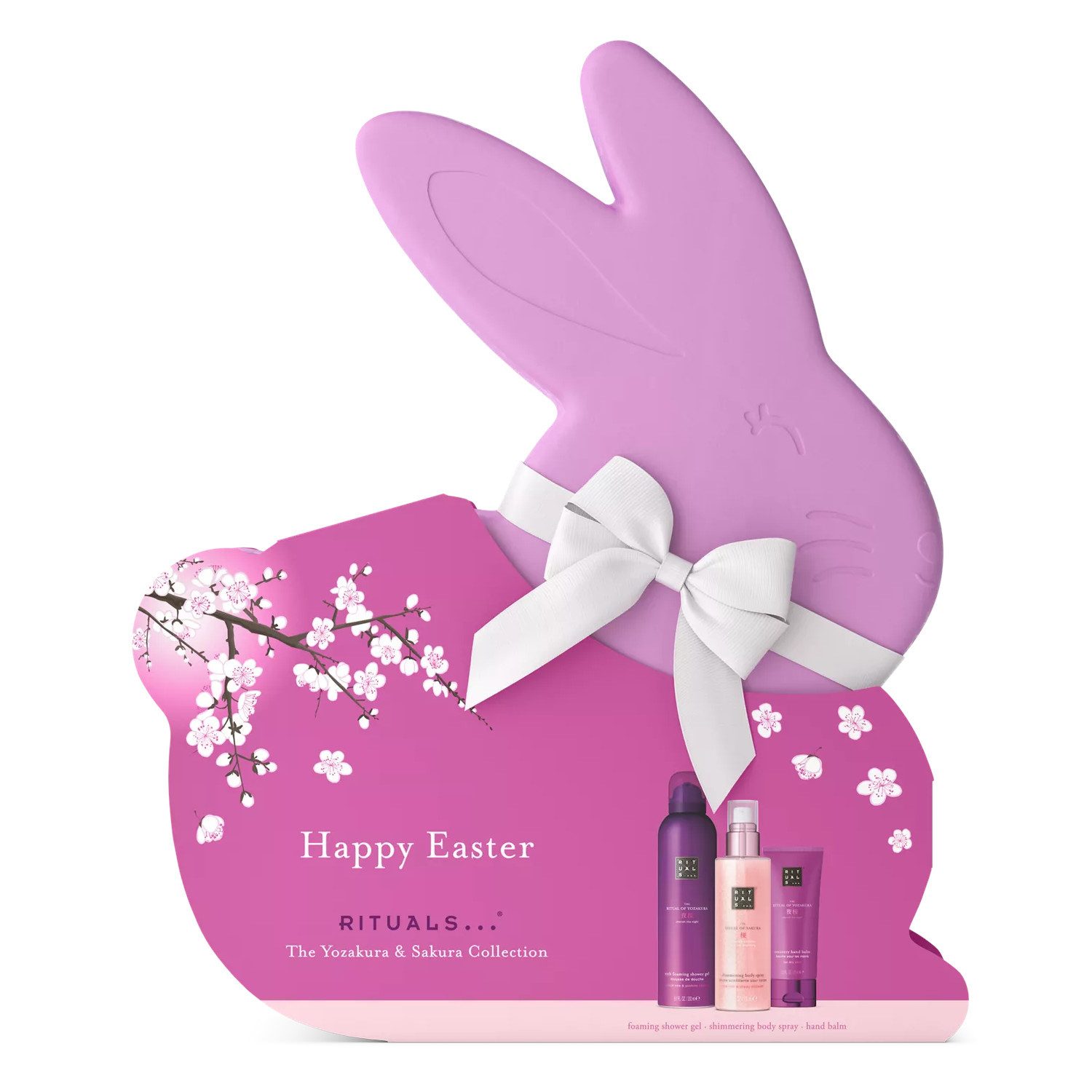 Rituals Pflege-Geschenkset Rituals Easter Giftset Cherry Blossom Limited Edition, 3-tlg., Oster-Geschenkset mit Sakura & Yozakura in Hasenbox