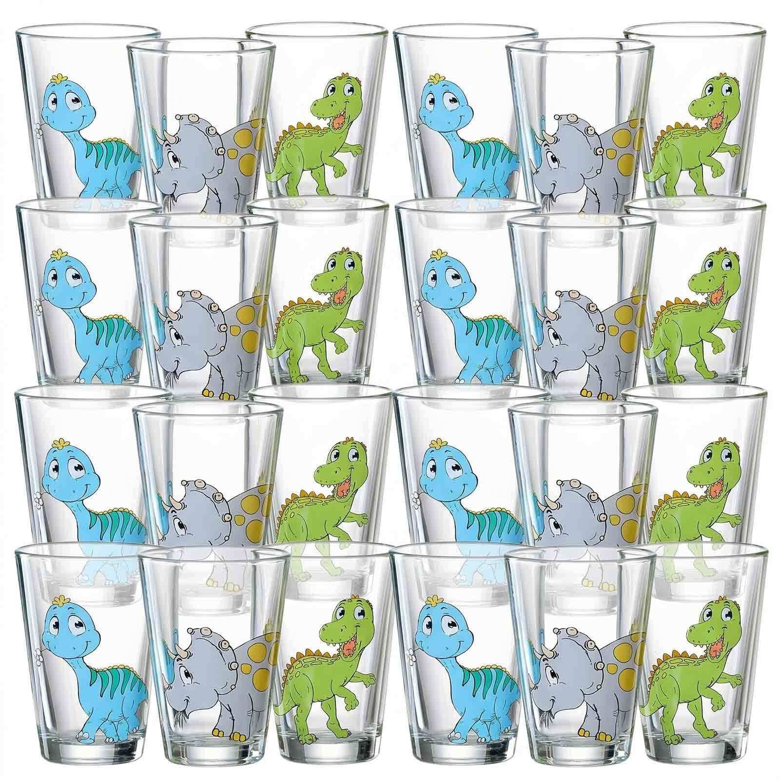 Ritzenhoff & Breker Kinderbecher Dino Kindergläser 200 ml 24er Set, 24-tlg., Glas