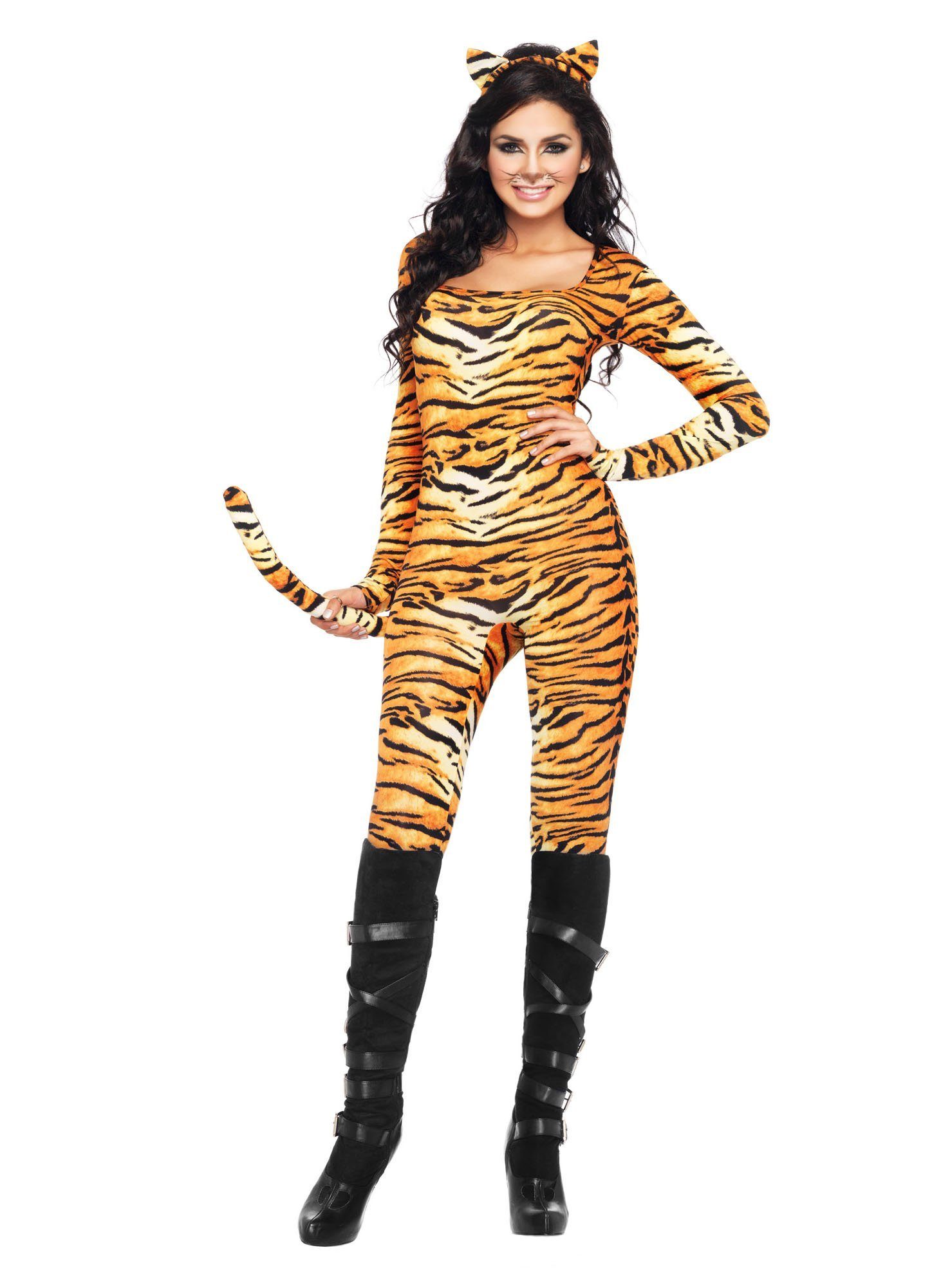 Leg Avenue Kostüm Sexy Tiger, Aufregend verspieltes Kostüm für einen betörenden Auftritt
