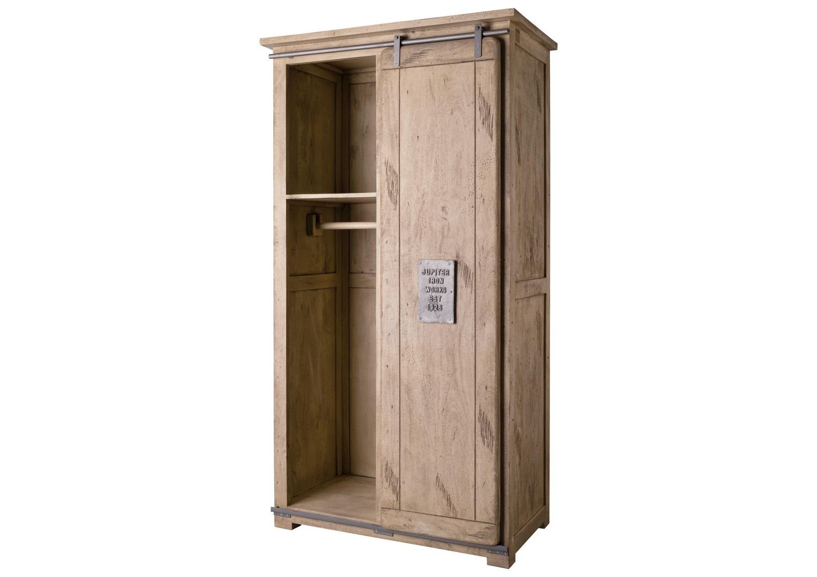 Massivmoebel24 Dreh-/Schwebetürenschrank #316 (Schrank Mango 100x60x190 günstig online kaufen