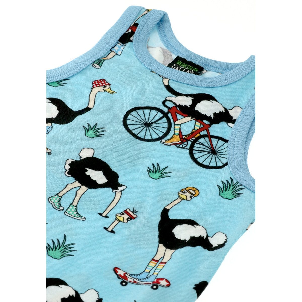 Villervalla Tanktop Strauß Unisex Kinder Kinderset, Kinder Outfit, Kindertop, Kindershorts, Zweiteiler
