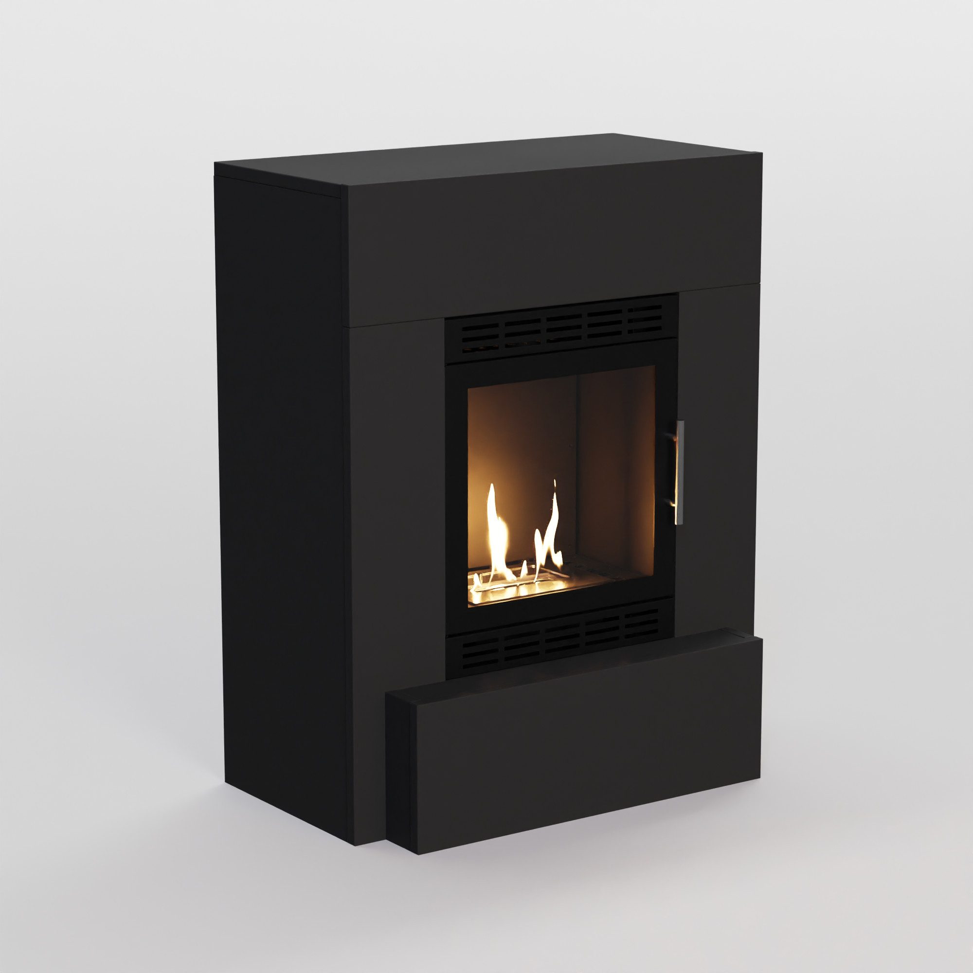 GLOW FIRE Echtfeuer-Dekokamin Odda Vision Ethanol Kamin, Bioethanol Kamin mit 3h Brenndauer, Heizleistung bis 2KW