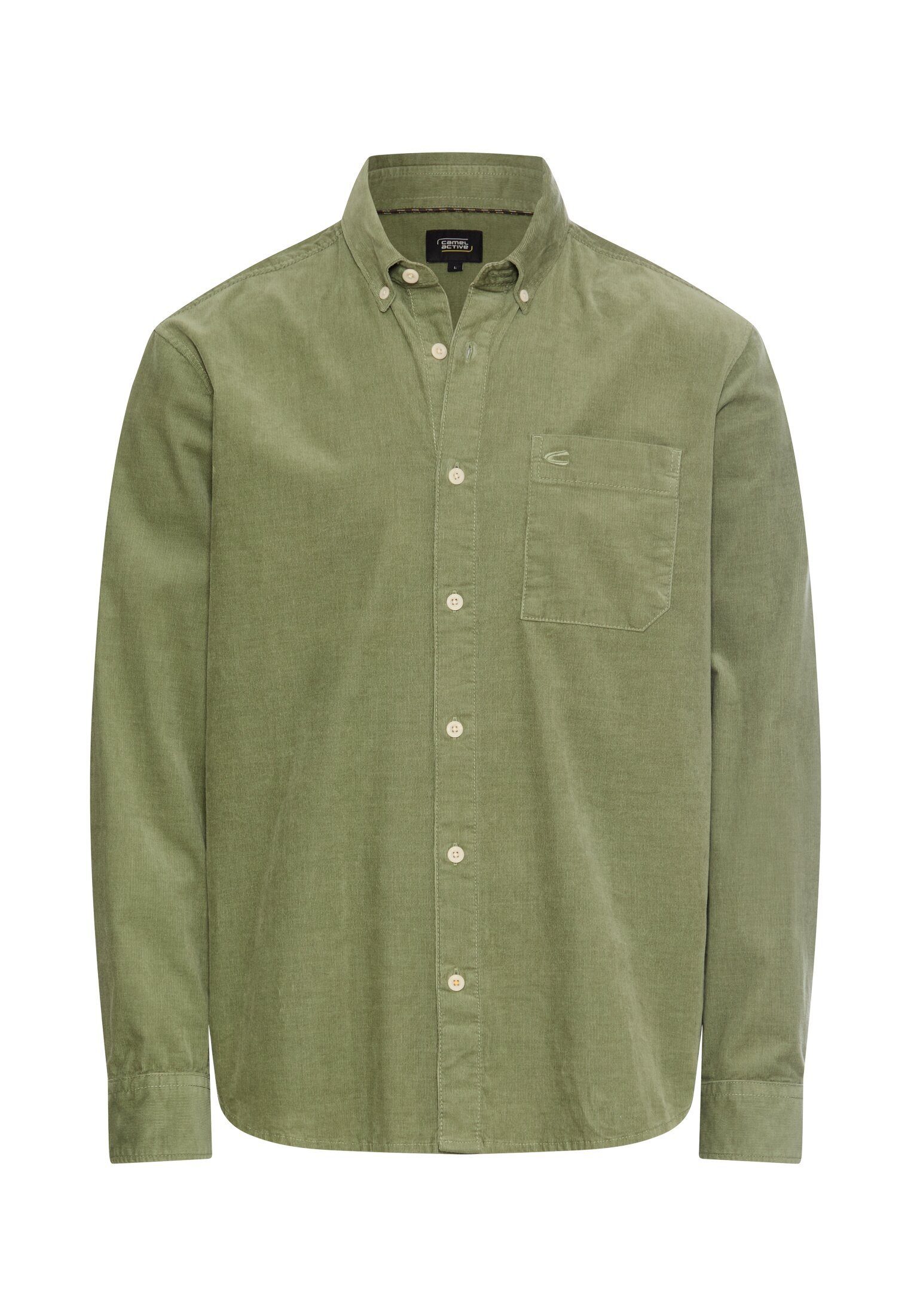 camel active Langarmhemd mit 2-Wege Stretch Langarm Button-Down