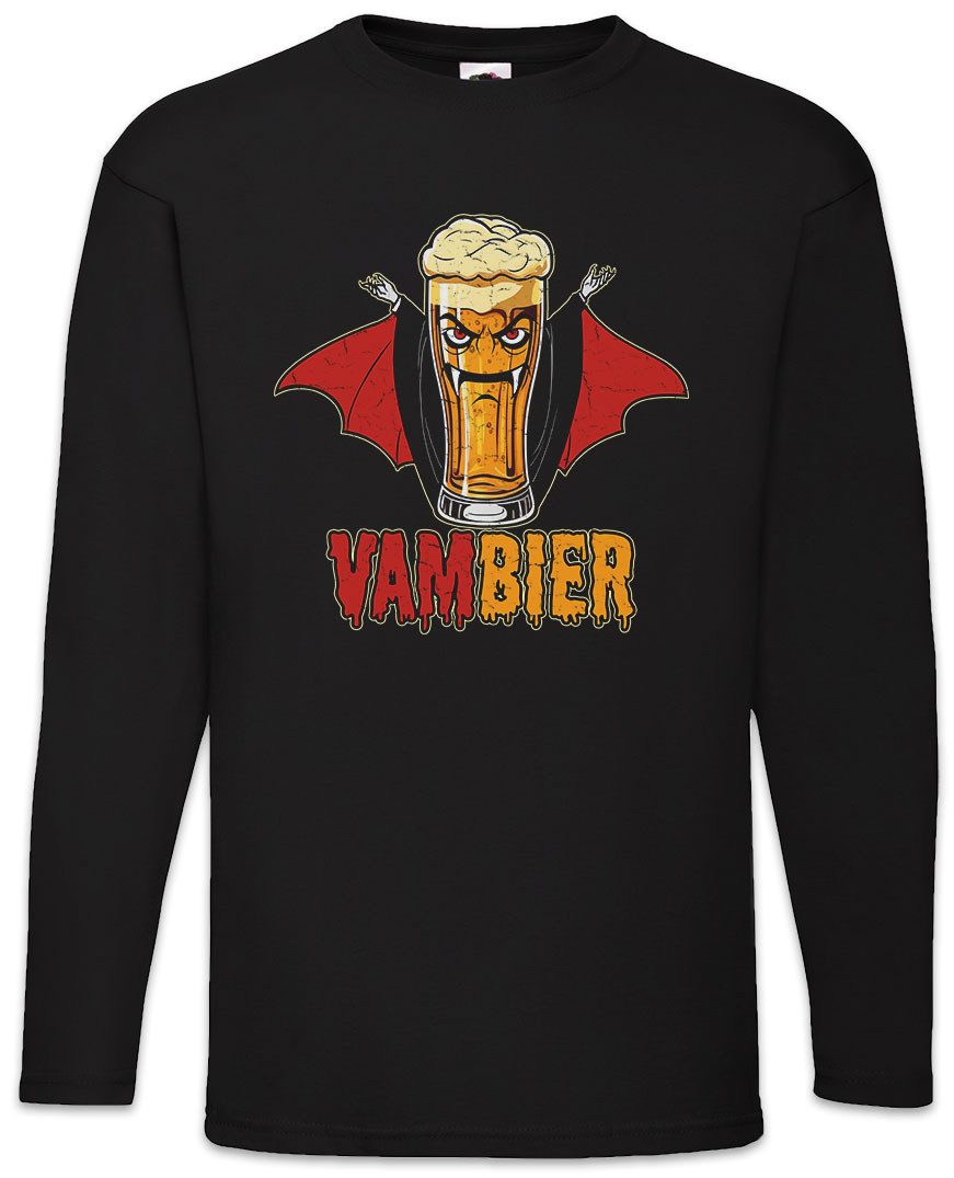 Langarmshirt Vambier Langarm T-Shirt Vampir Bier Kostüm Fasching Karneval