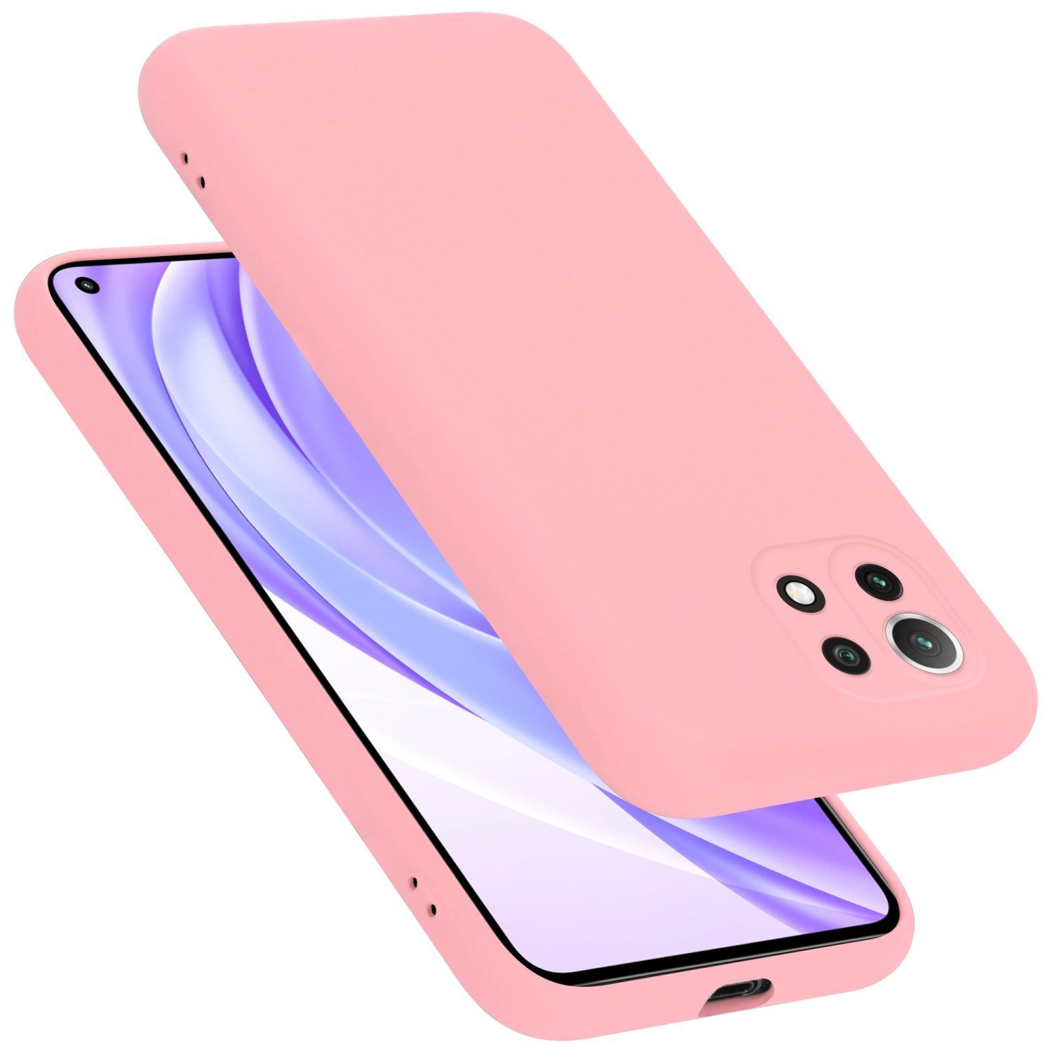 Cadorabo Handyhülle für Xiaomi Mi 11 LITE (4G / 5G) / 11 LITE NE Hülle Xiaomi Mi 11 LITE (4G / 5G) / 11 LITE NE, Flexible Hülle TPU Silikon Schutzhülle Back Cover Case