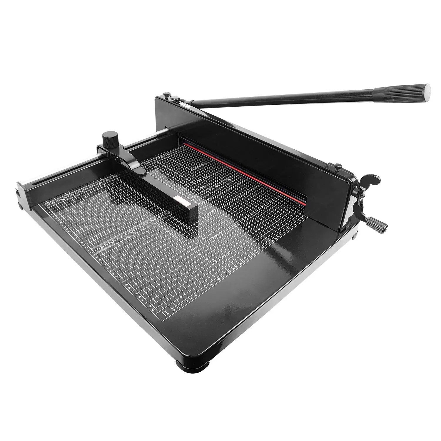 LMG Germany Papierschneidegerät Opticut 400 Stapelschneider A3, 400 Blatt, schwere Ausführung, Robust, 400 Blatt, HSS-Messer, Softfoam, Sicherheitsgeprüft