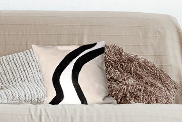 MuchoWow Dekokissen Abstrakt - Linie - Design - Pastell, Zierkissen mit Füllung für Wohzimmer, Schlafzimmer, Deko, Sofakissen