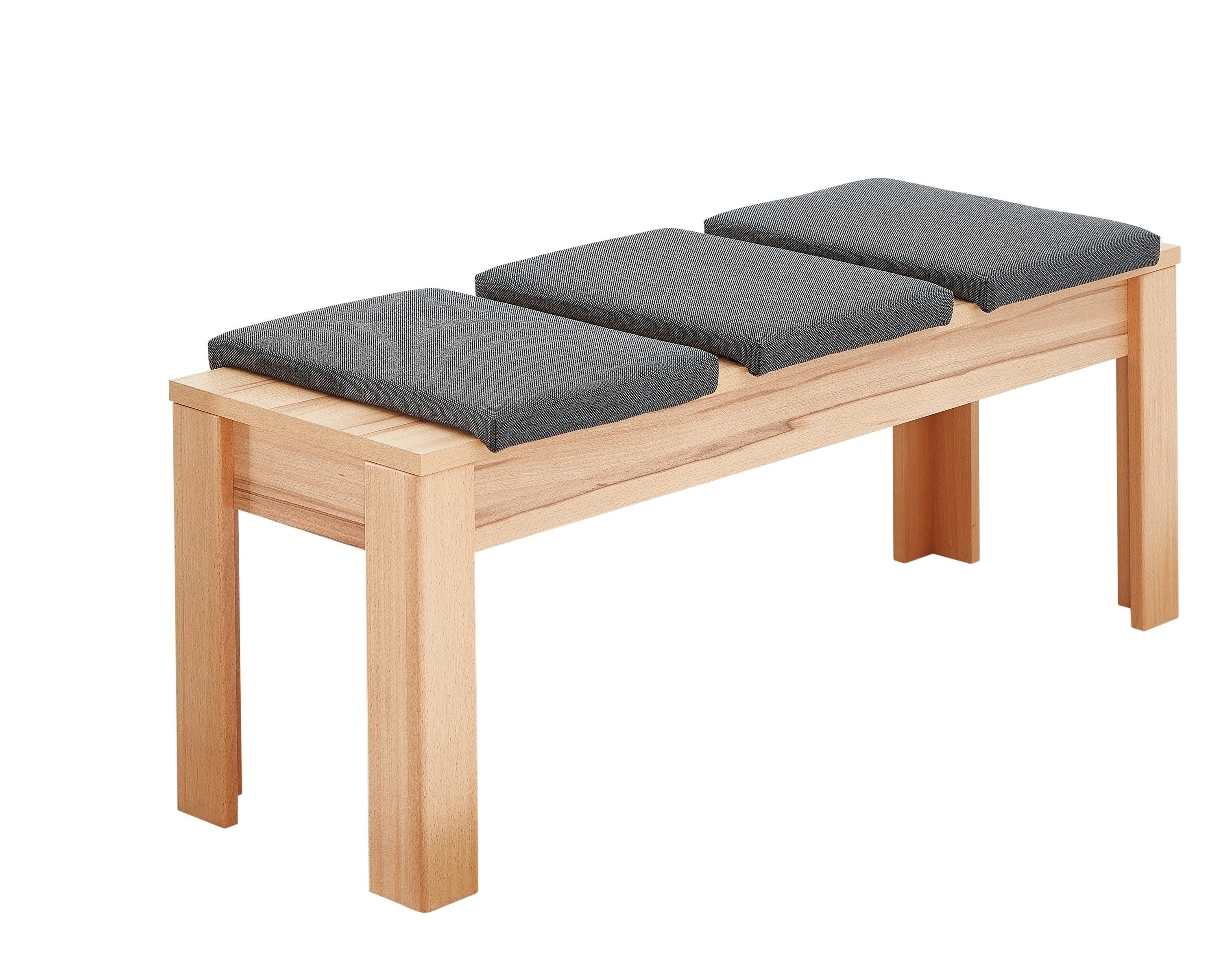 freiraum Sitzbank Nature One, 3 Sitzkissen, FSC, Kernbuche teilmassiv - 130x48x38 (BxHxT)