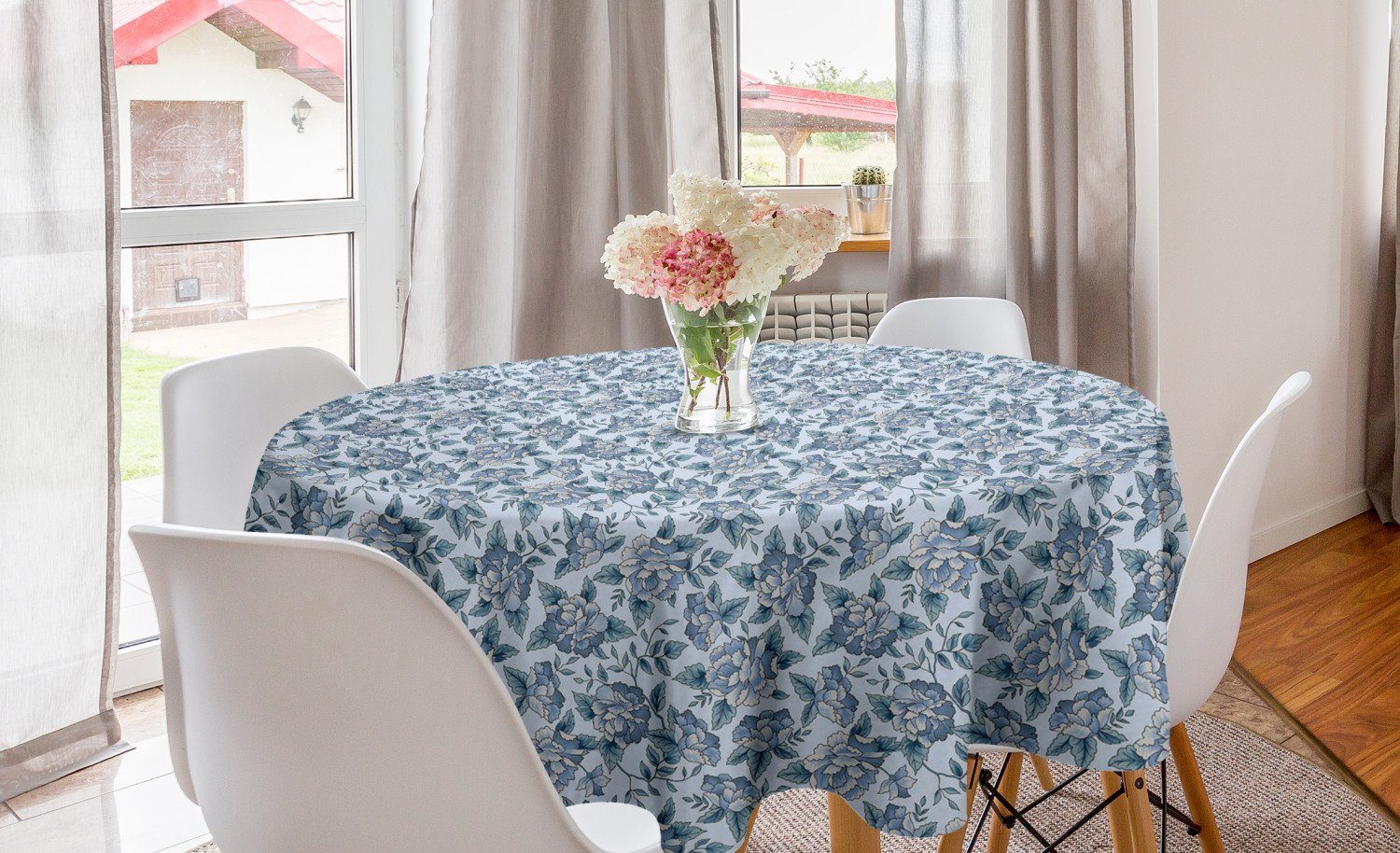 der Abdeckung Blumen für Esszimmer Tischdecke Küche Tischdecke Dekoration, Abakuhaus in Blätter Kreis Blüte Asian