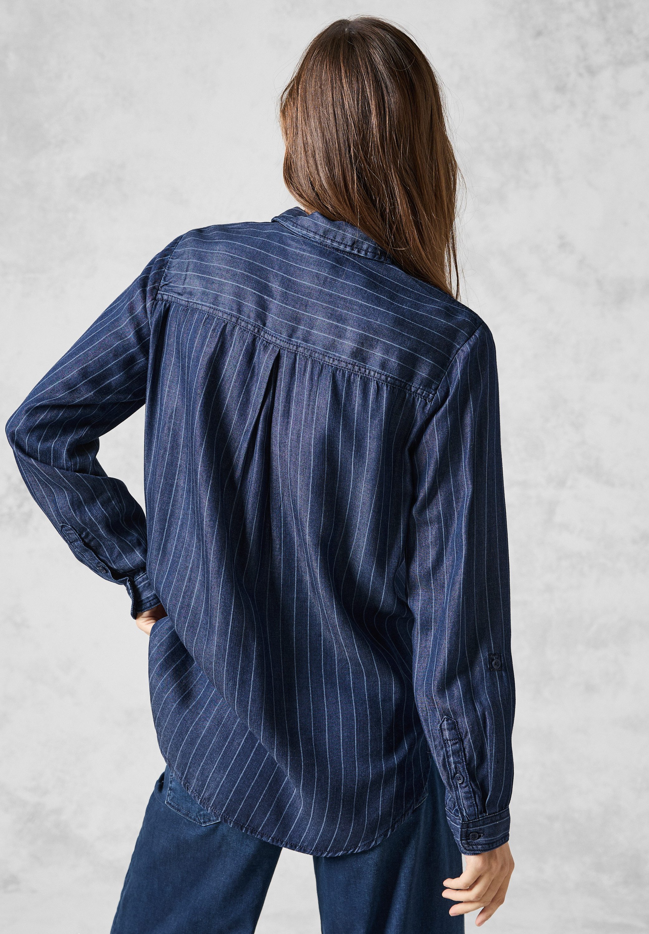 CECIL Jeansbluse im Streifen-Design günstig online kaufen