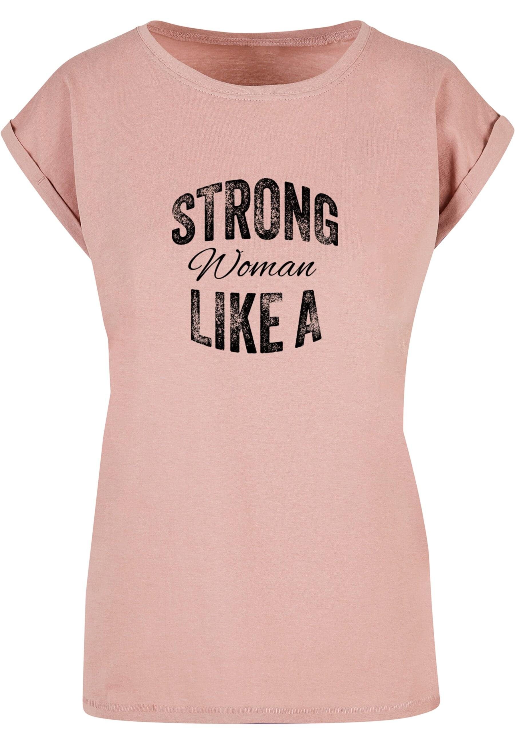 Merchcode T-Shirt Like - Damen Tee Shoulder Strong Extended WD A (1-tlg) Woman Ladies