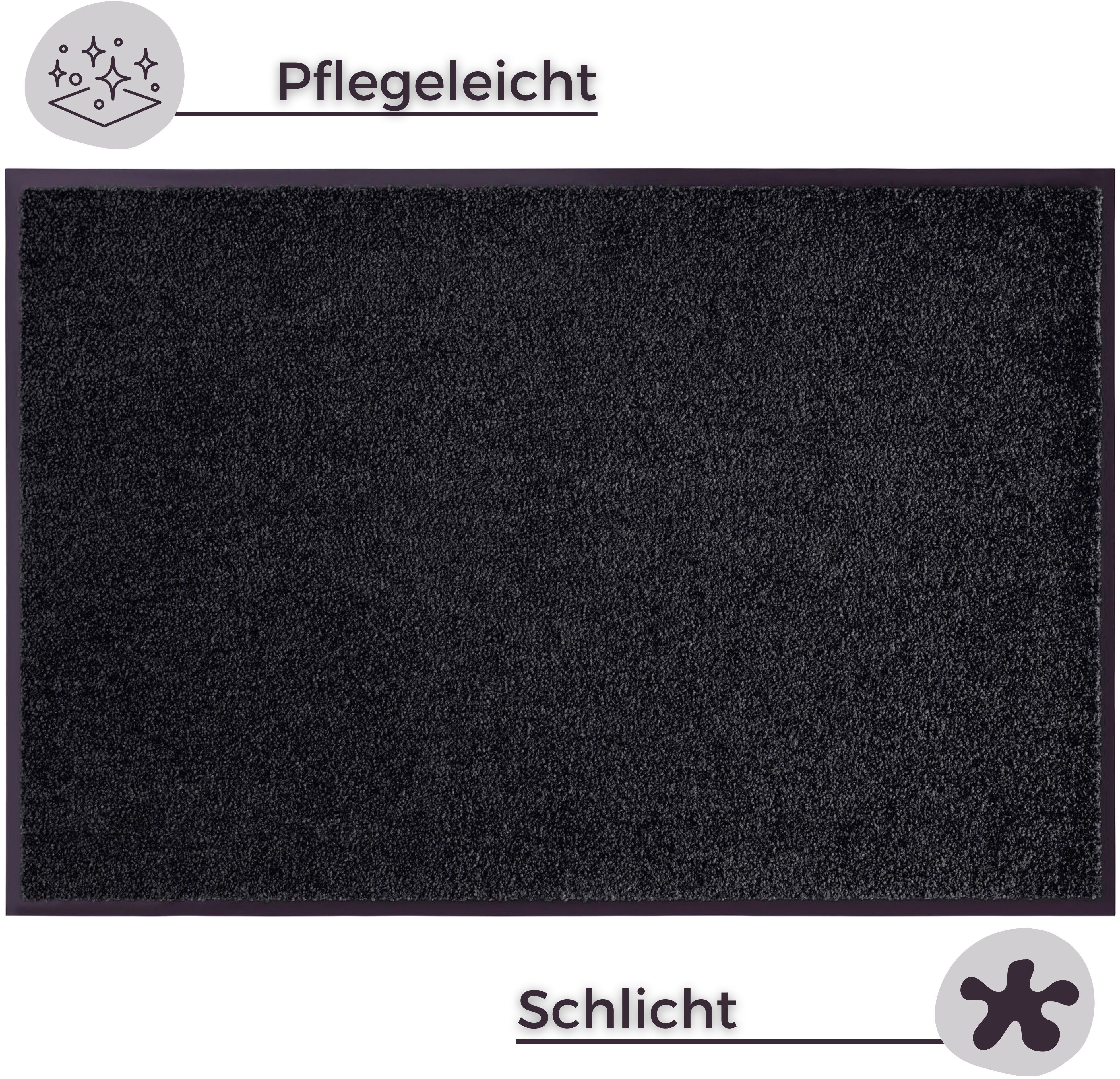 OTTO home Fußmatte Clean & Walk, rechteckig, Höhe: 7 mm, Schmutzfangmatte, Türmatte, In- und Outdoor, Teppich, Läufer, waschbar