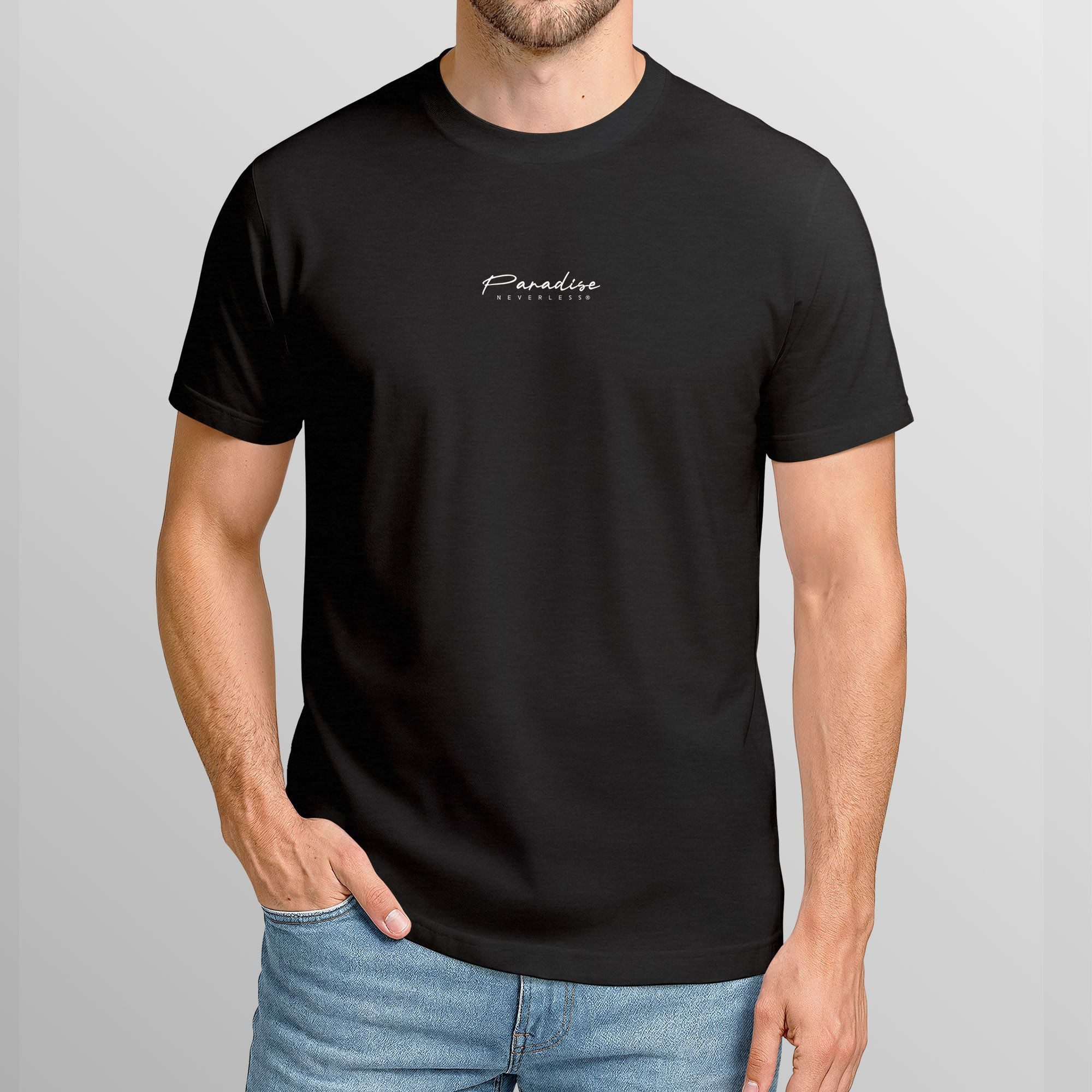 Neverless Print-Shirt Herren T-Shirt Backprint Sommer-Shirt mit Palmen Rückendruck Vintage mit Print
