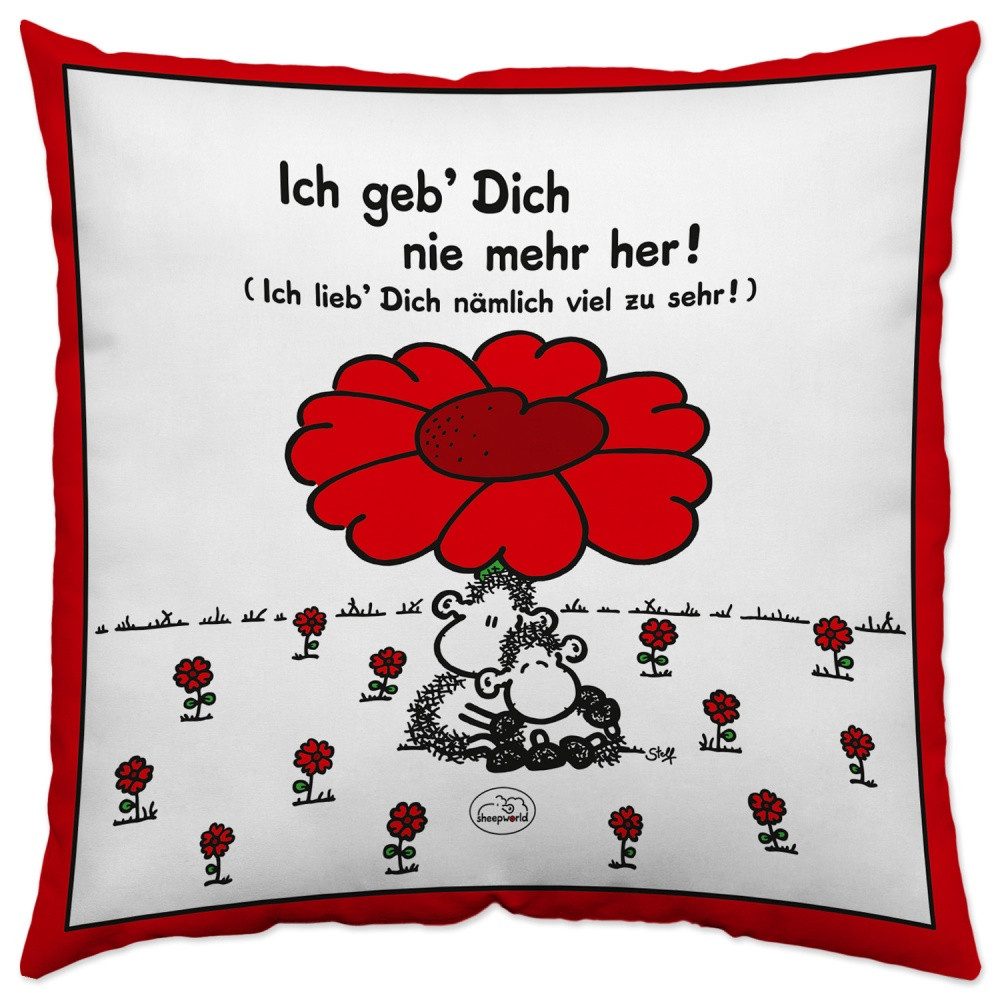 Sheepworld Baumwollkissen Baumwollkissen »Ich geb' Dich nie mehr her!«