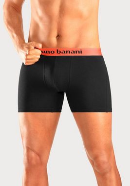 Bruno Banani Langer Boxer Unterhose für Herren (Packung, 4-St) mit auffälligen Logobund