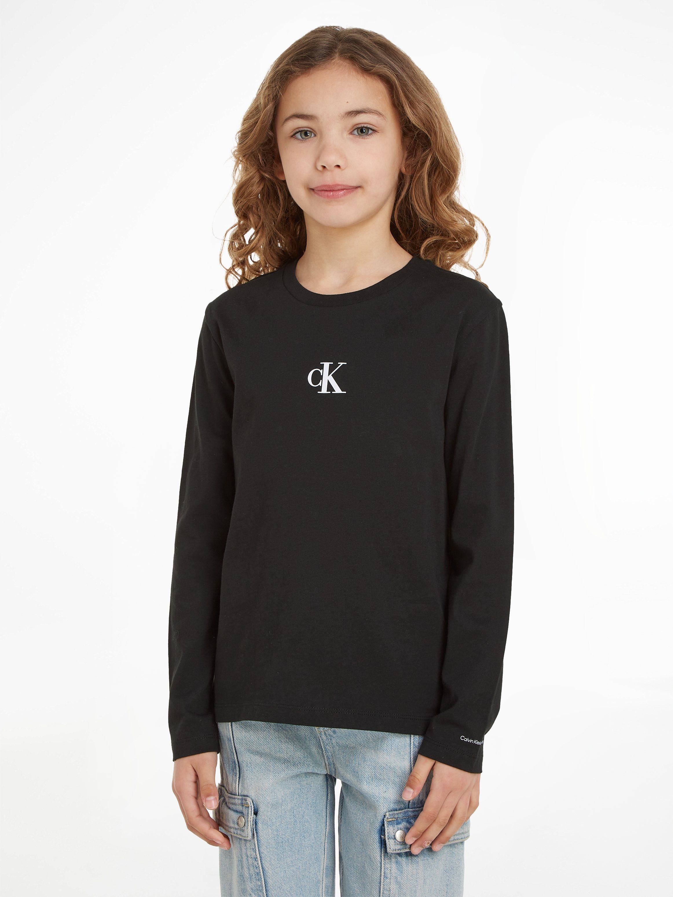 Calvin Klein Jeans Langarmshirt CK LOGO LS T-SHIRT für Kinder bis 16 Jahre